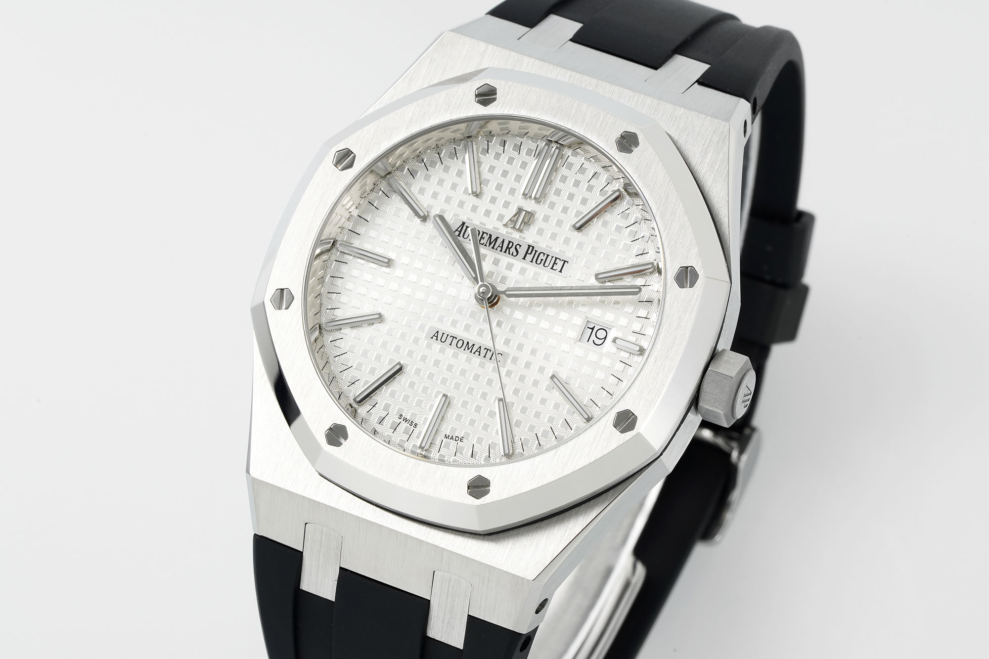 Royal Oak 15400 1:1 Best Edition SS/RU White Textured Dial APSF SA3120 Super Clone