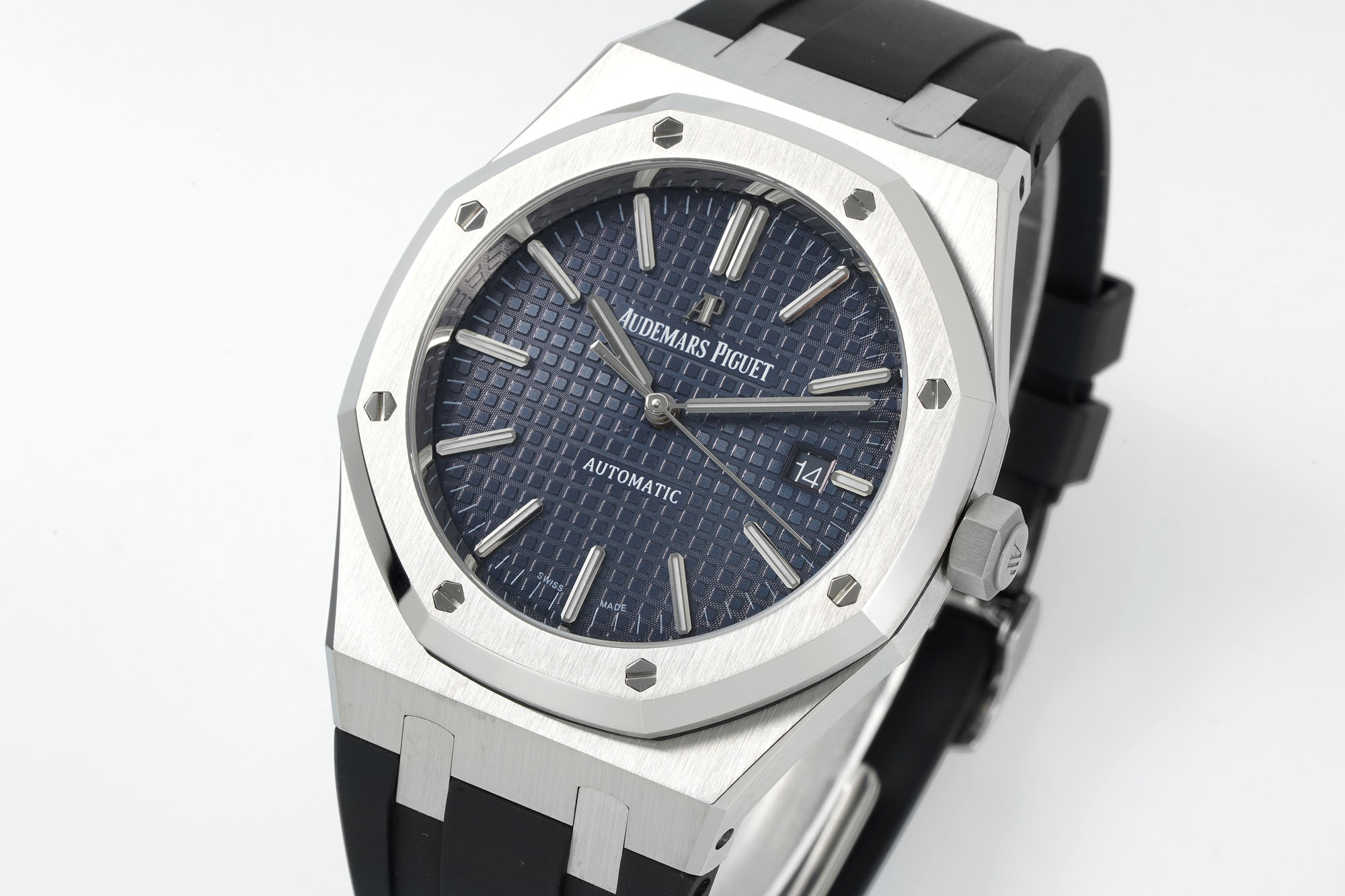 Royal Oak 15400 1:1 Best Edition SS/RU Blue Textured Dial APSF SA3120 Super Clone