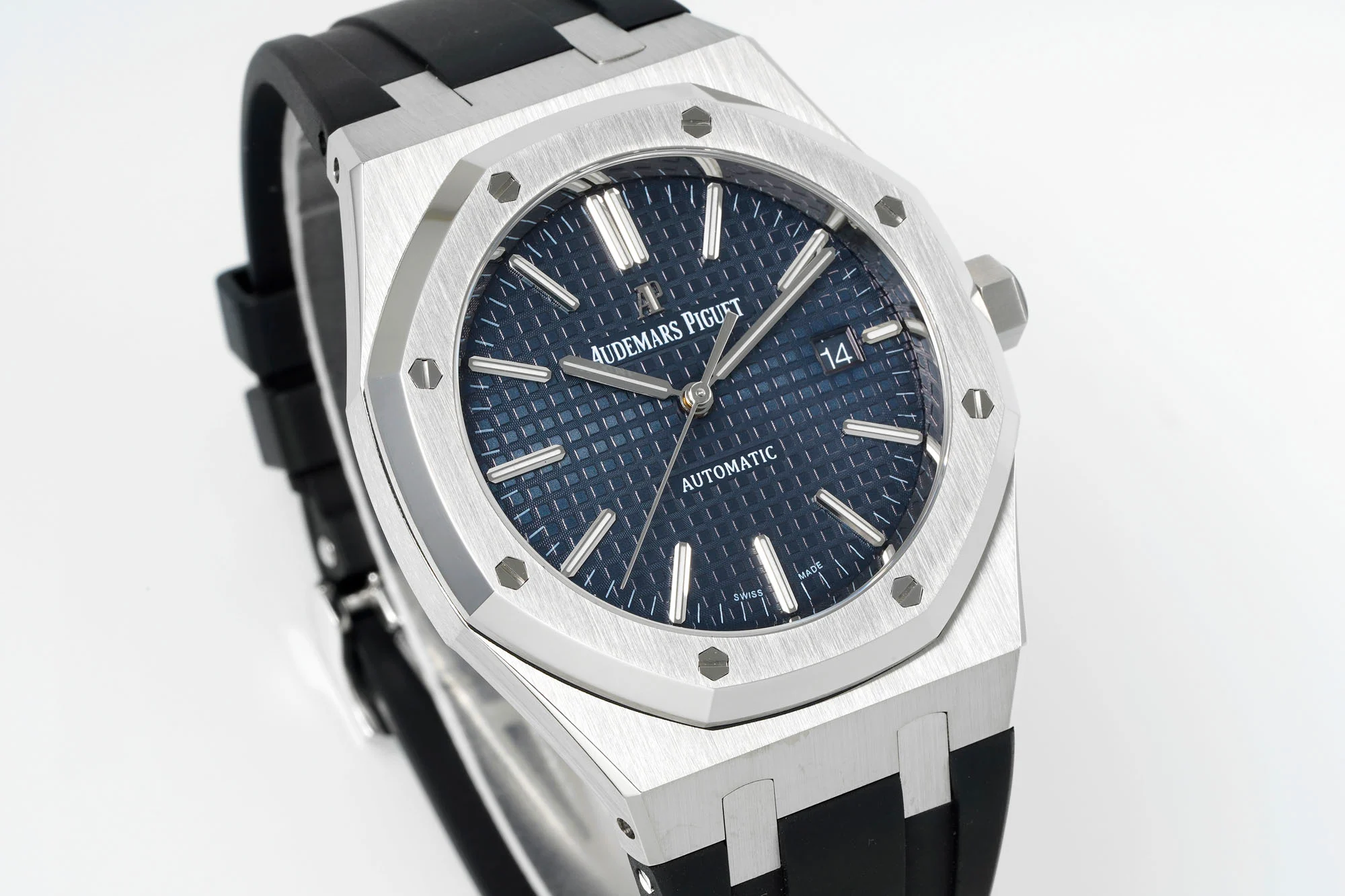 Royal Oak 15400 1:1 Best Edition SS/RU Blue Textured Dial APSF SA3120 Super Clone