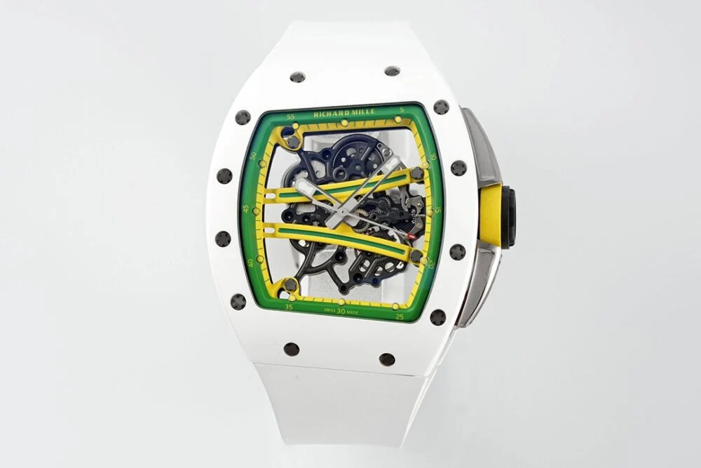 RM61-01 APSF White Ceramic/RU Skeleton Dial on White Rubber Strap?