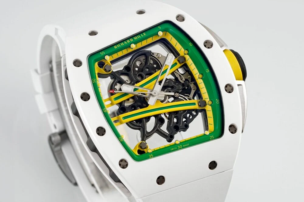 RM61-01 APSF White Ceramic/RU Skeleton Dial on White Rubber Strap?