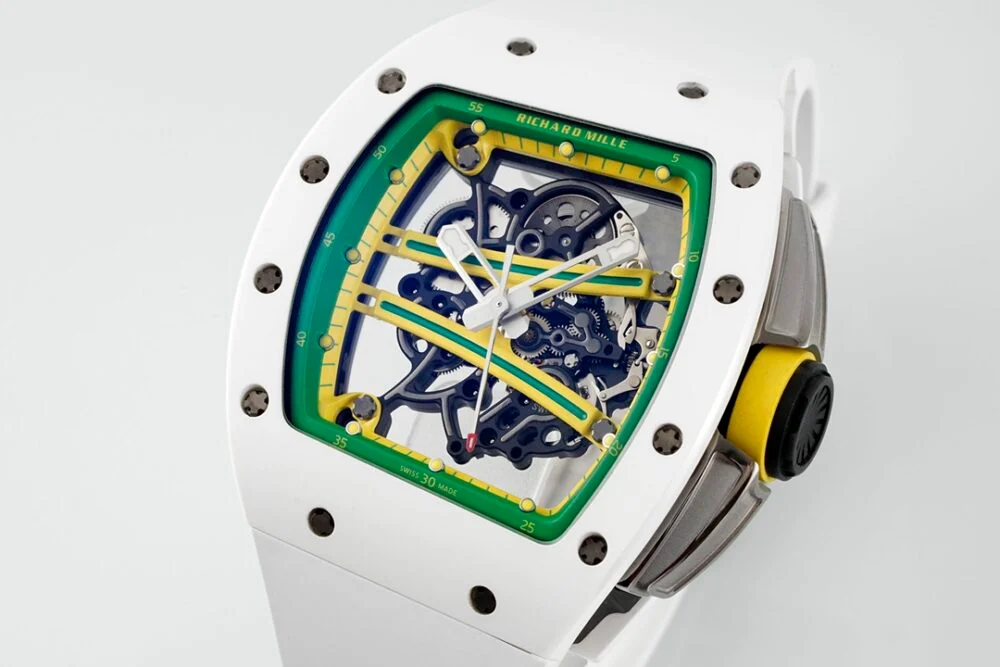 RM61-01 APSF White Ceramic/RU Skeleton Dial on White Rubber Strap?