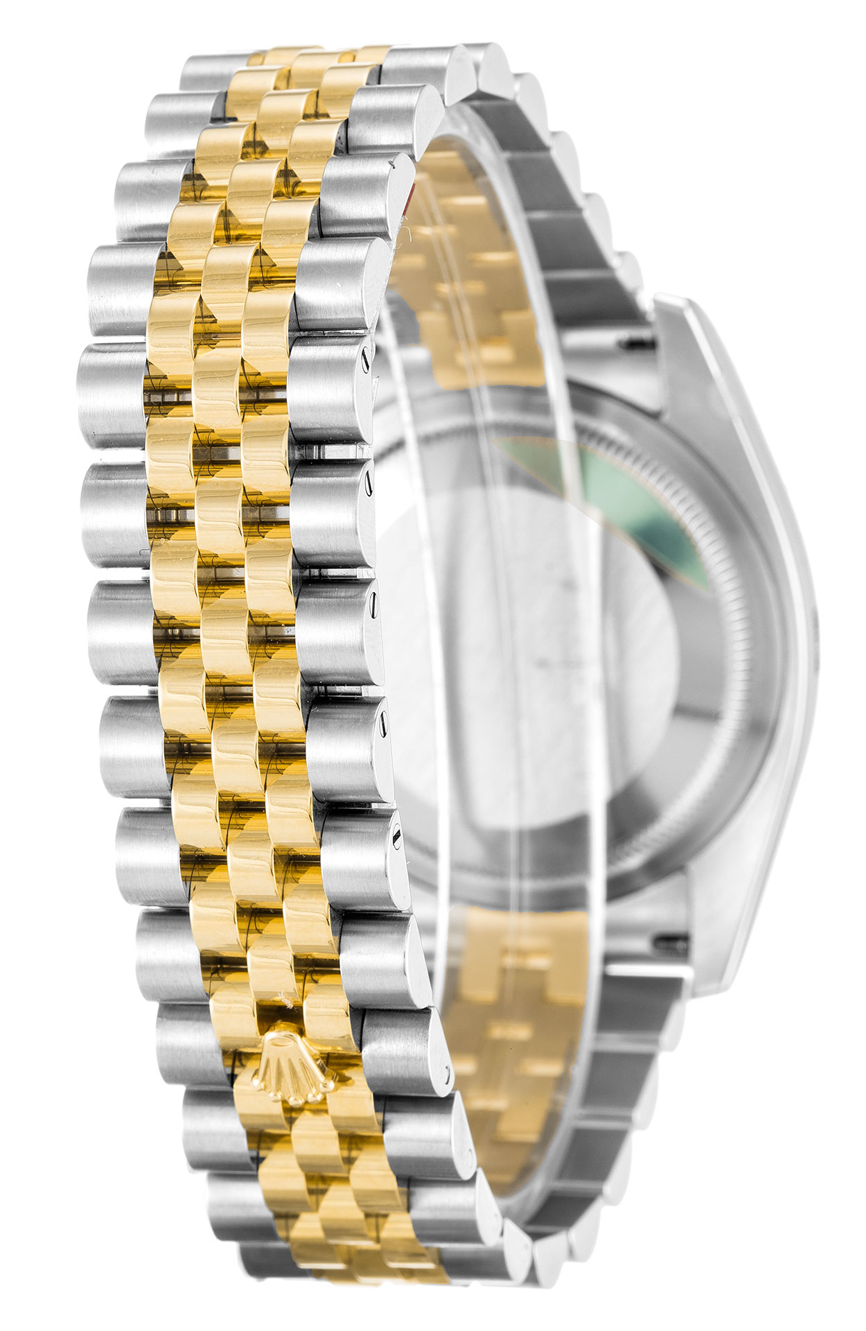 Rolex Datejust 116203 Replica Watch Automatic 36mm Steel & Yellow Gold Case Silver Floral Arabic