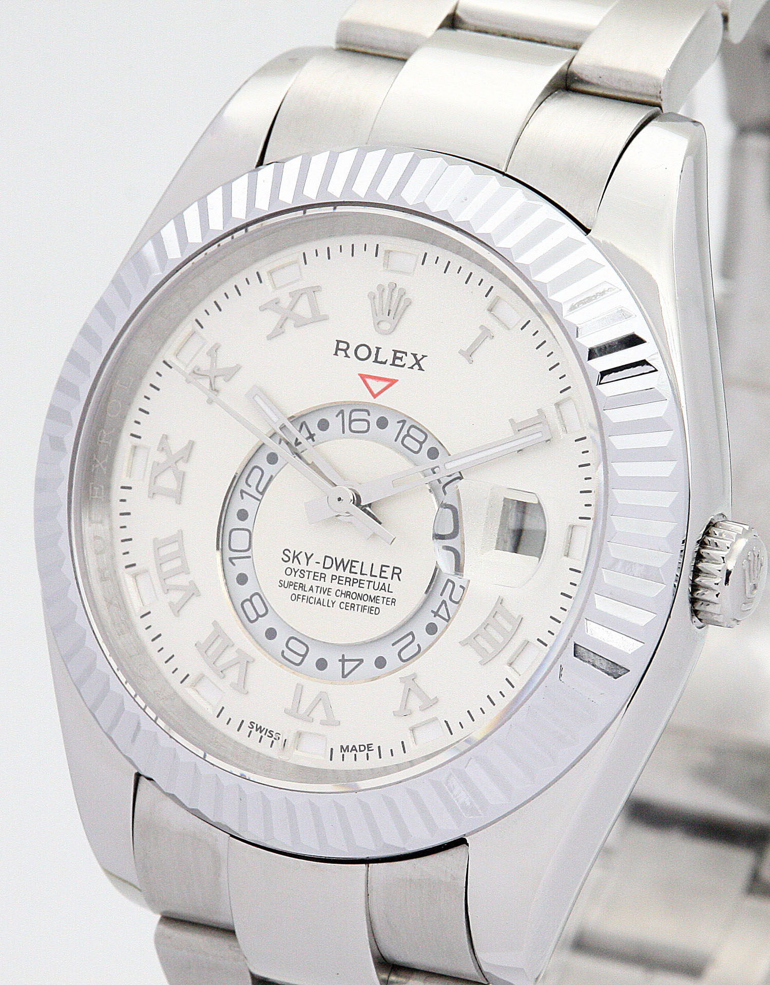 Rolex Sky-Dweller 326938 Automatic, White Gold Case, 42mm, White Dial, Mens Watch