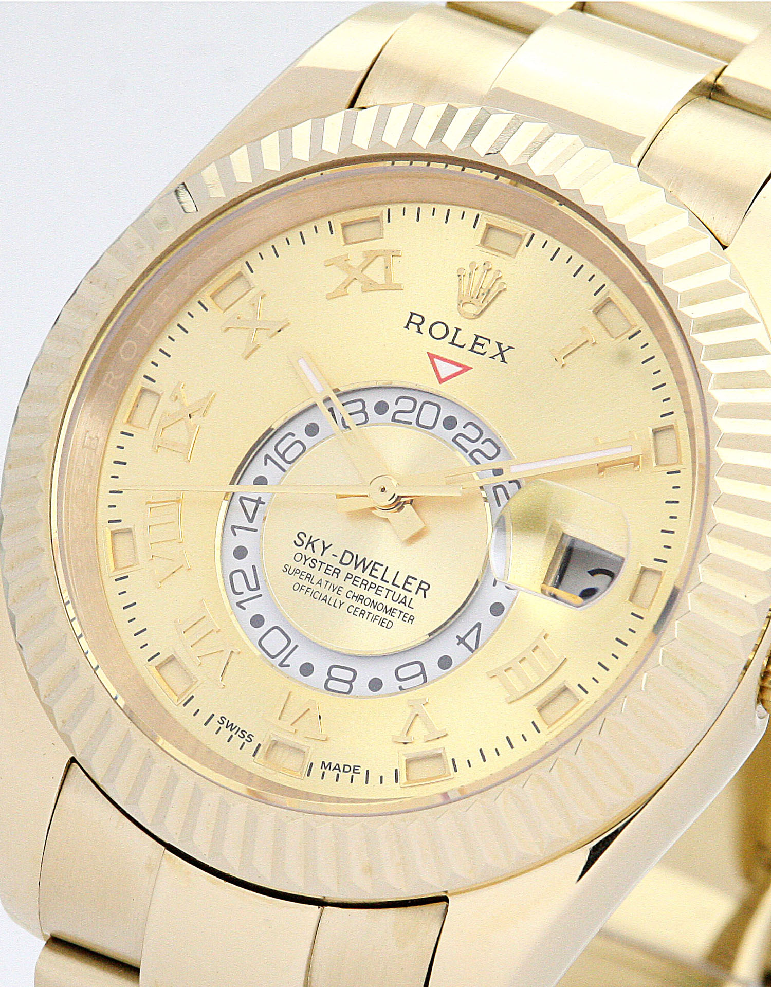 Rolex Sky-Dweller 326938 - Automatic - Yellow Gold Case - 42mm - Champagne Arabic Dial Watch