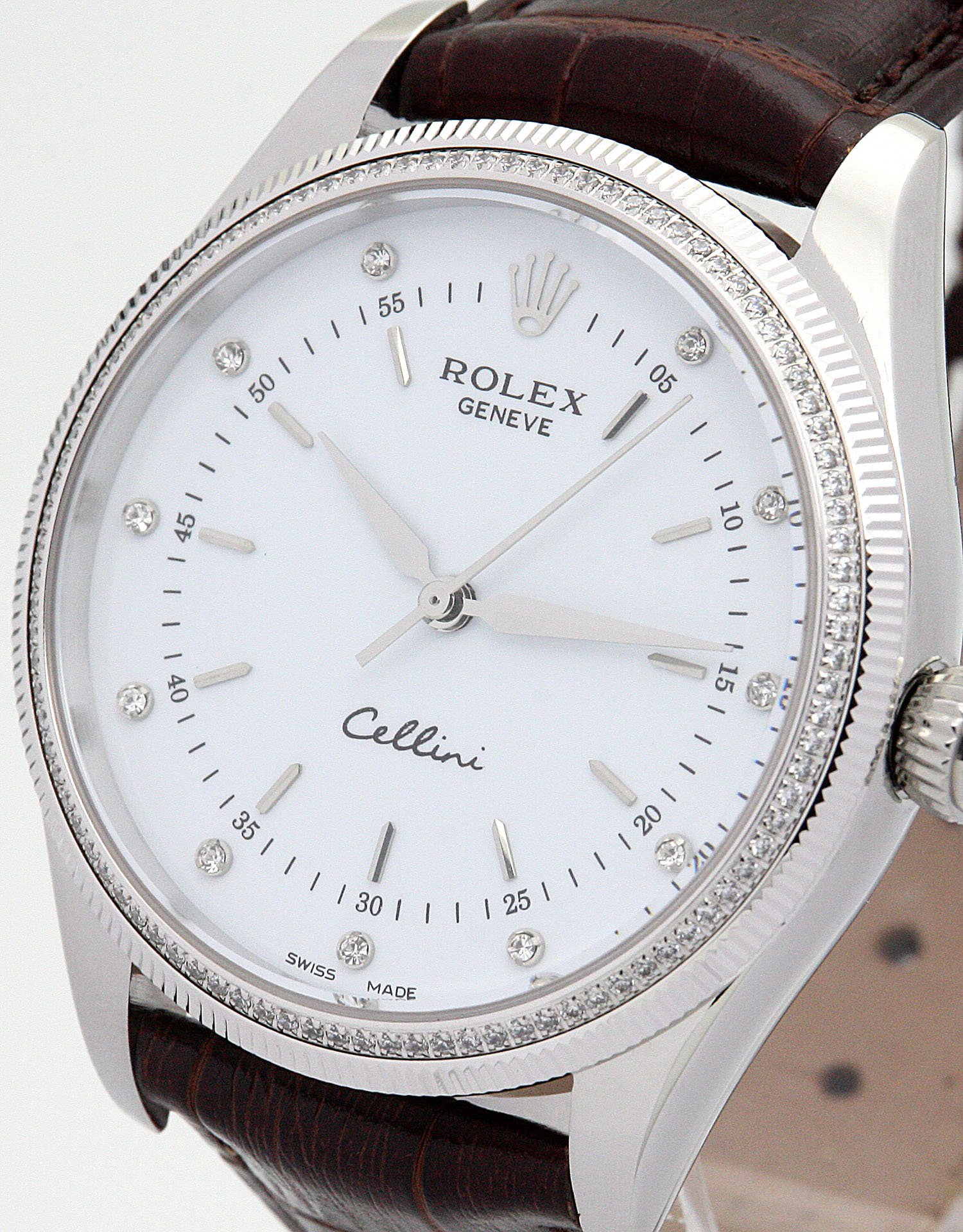 Rolex Cellini 4233 - Ladies Quartz Watch - 25 MM Steel & White Gold - Arabic Dial - Water - 5310