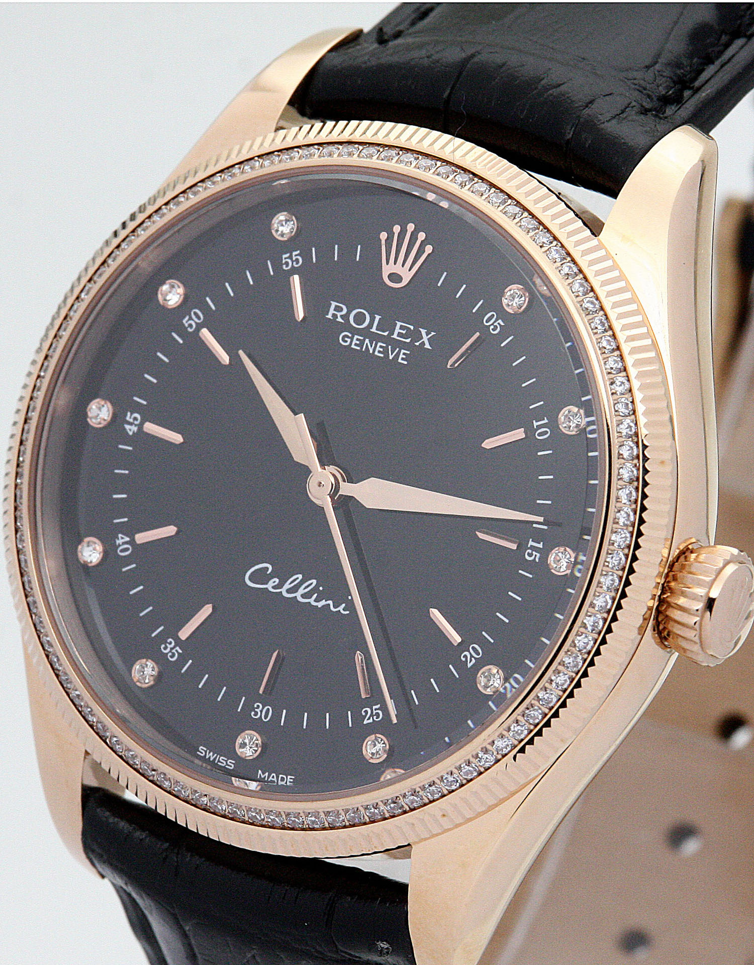 Rolex Cellini 5310 | Ladies | Quartz | 25mm Yellow Gold | Black Dial Watch