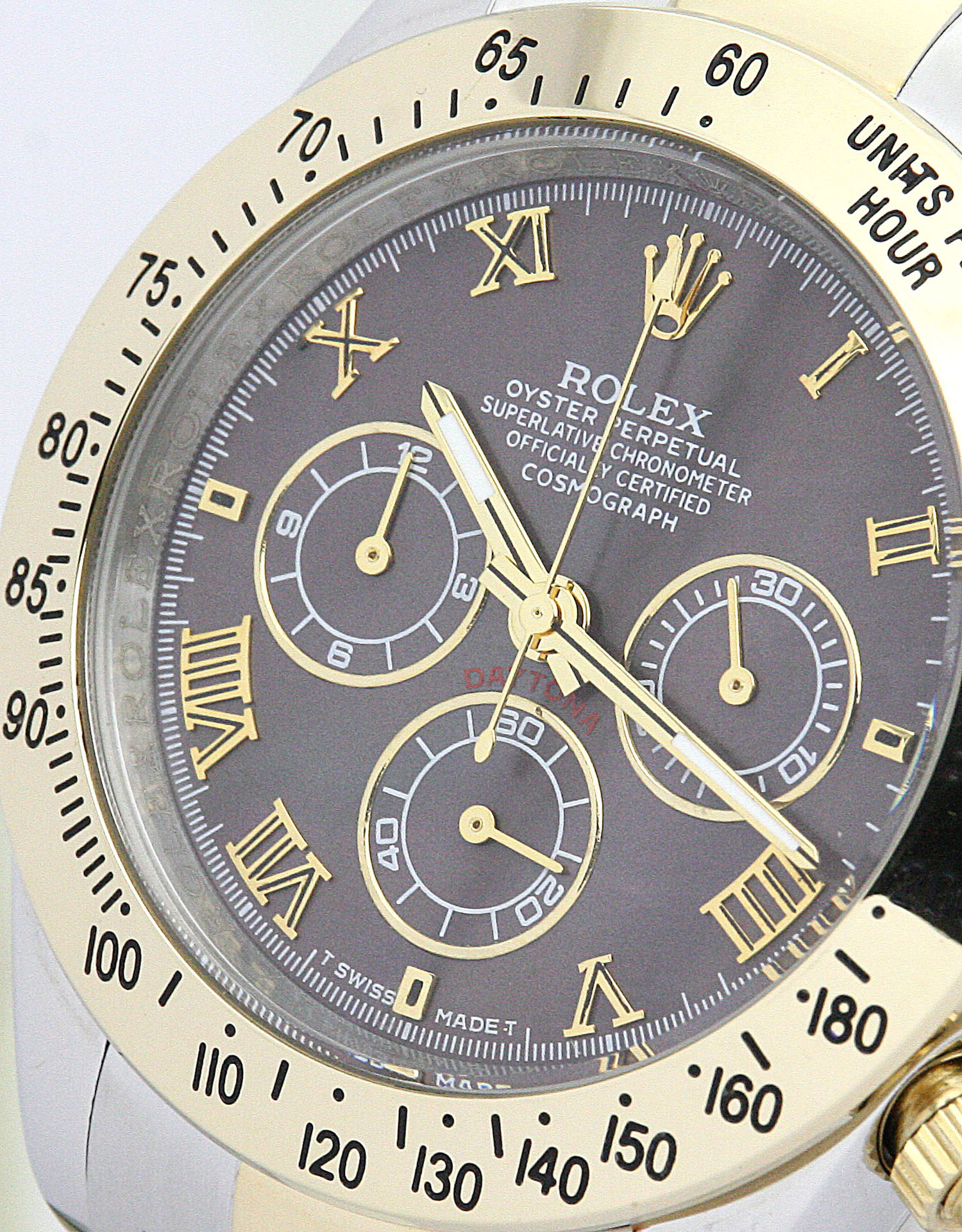 Rolex Daytona 116523 Automatic Replica Watch, 40MM Steel & Yellow Gold Case, Dark Brown Dial