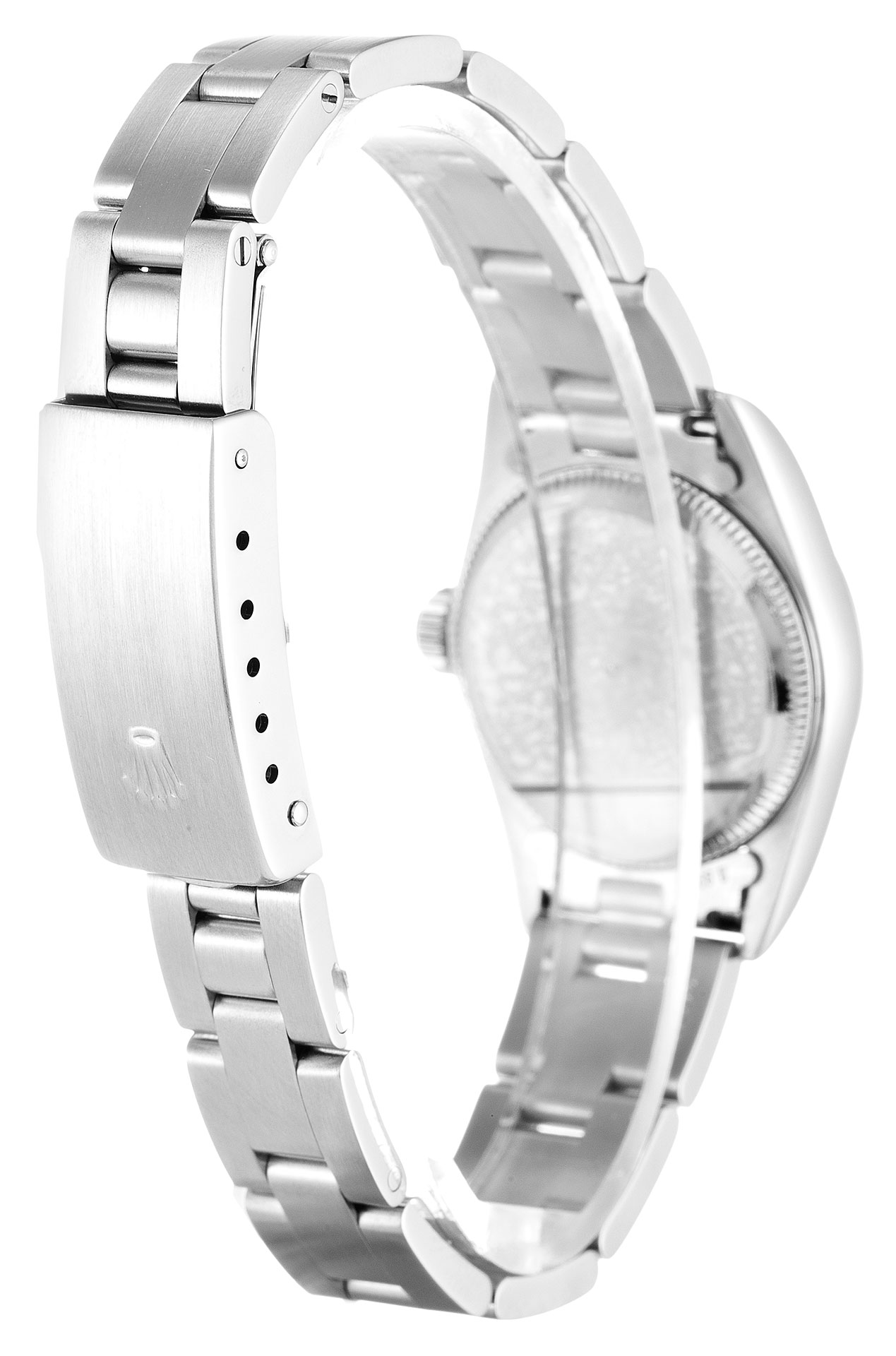 Rolex Lady Oyster Perpetual 67180 Automatic Movement Replica Watch, 26mm Steel Case, Black Arabic