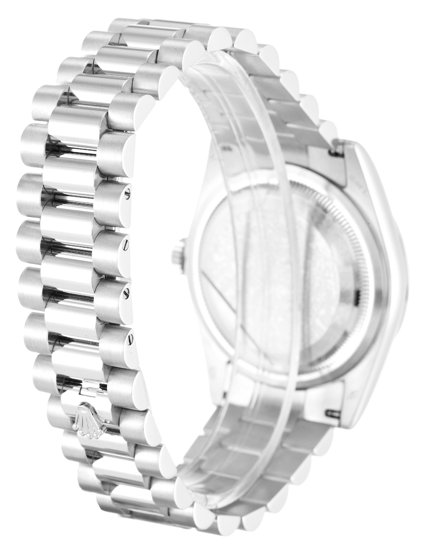 Rolex Day-Date 118206 Replica Watch, Automatic Movement, 36mm Platinum Case, Blue Roman Numeral Dial