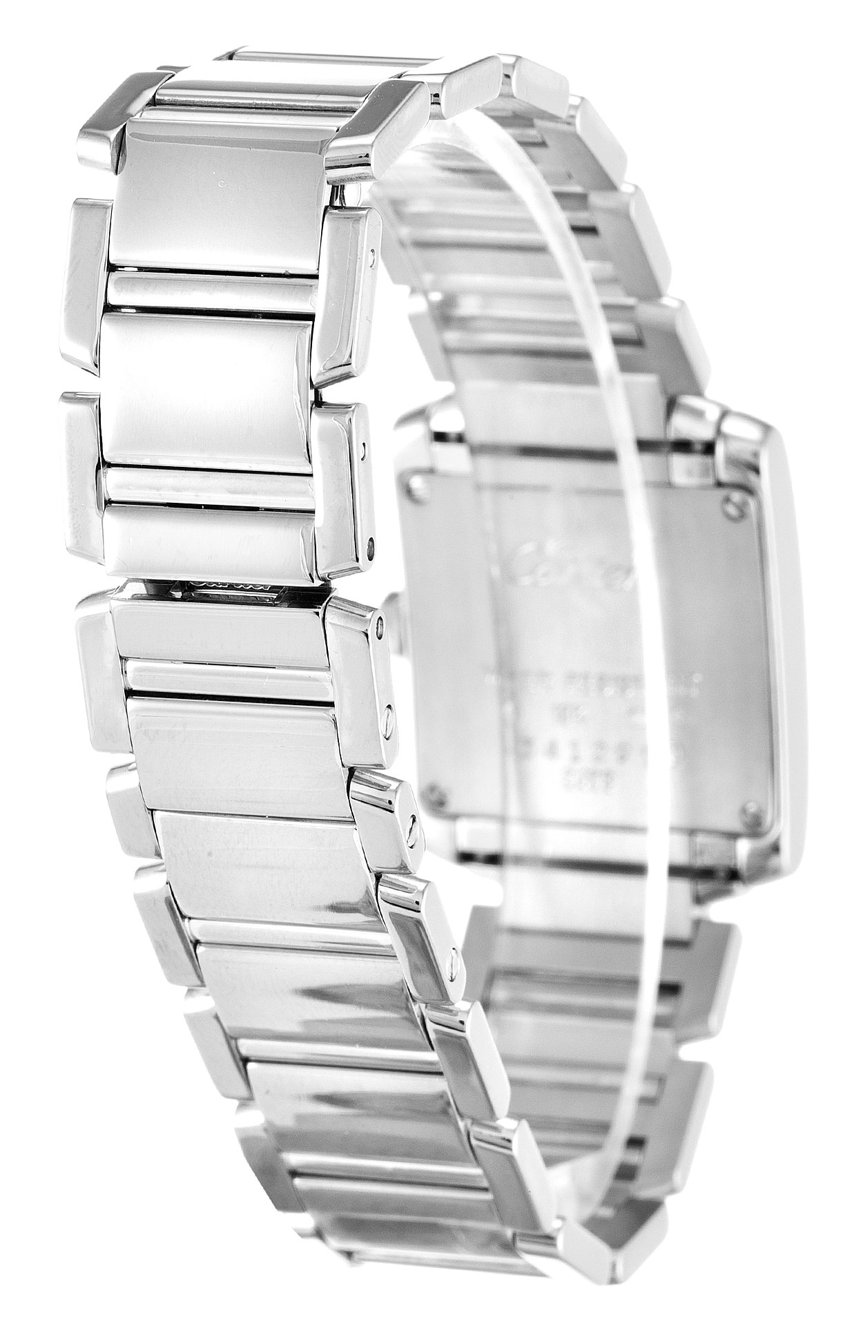W50012S3 - Cartier Tank Francaise Ladies Quartz Watch - 25mm White Gold - Silver Roman Numeral Dial