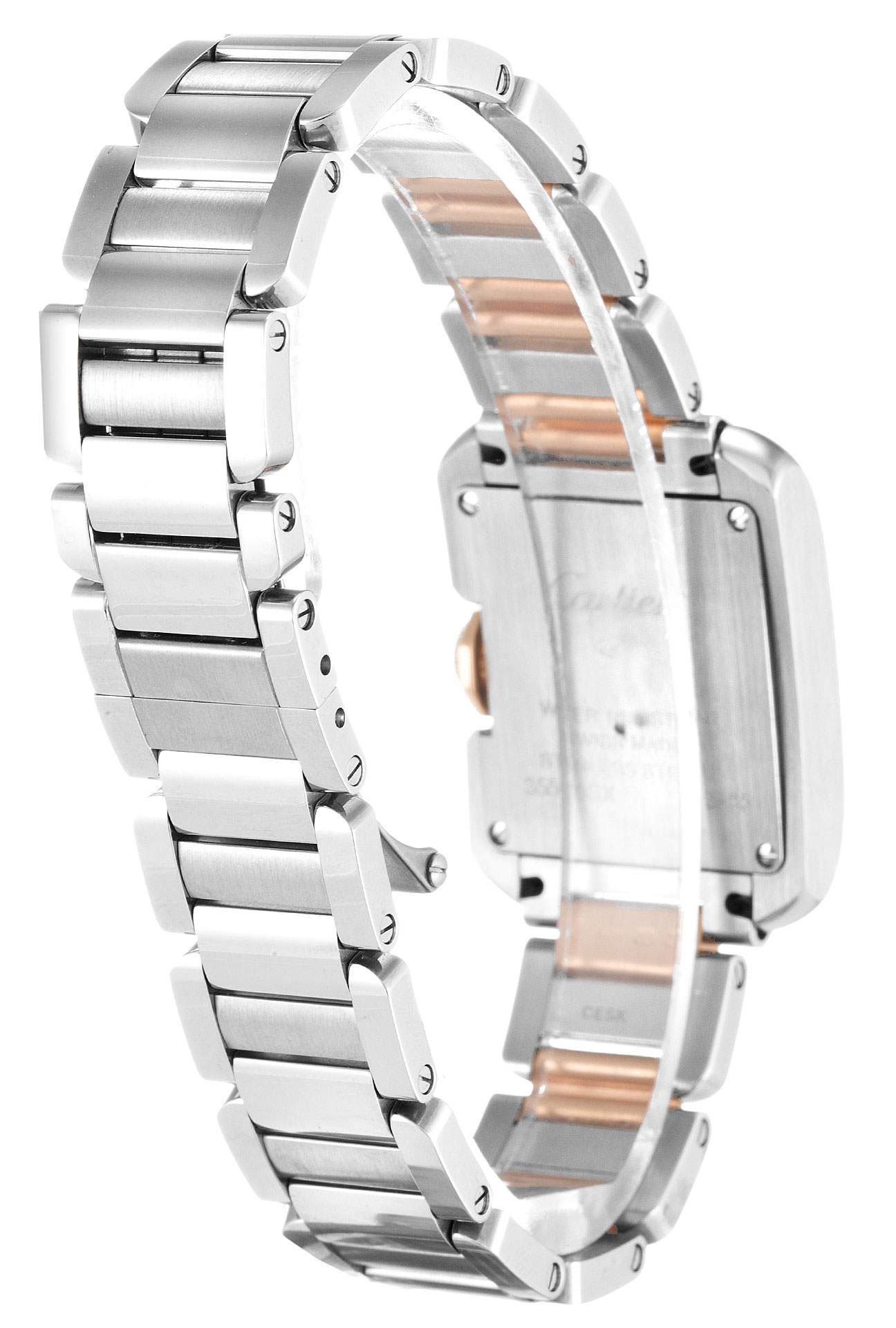 Cartier Tank Anglaise W5310036 Ladies Replica Watch, Quartz Movement, 23MM Silver Roman Numeral