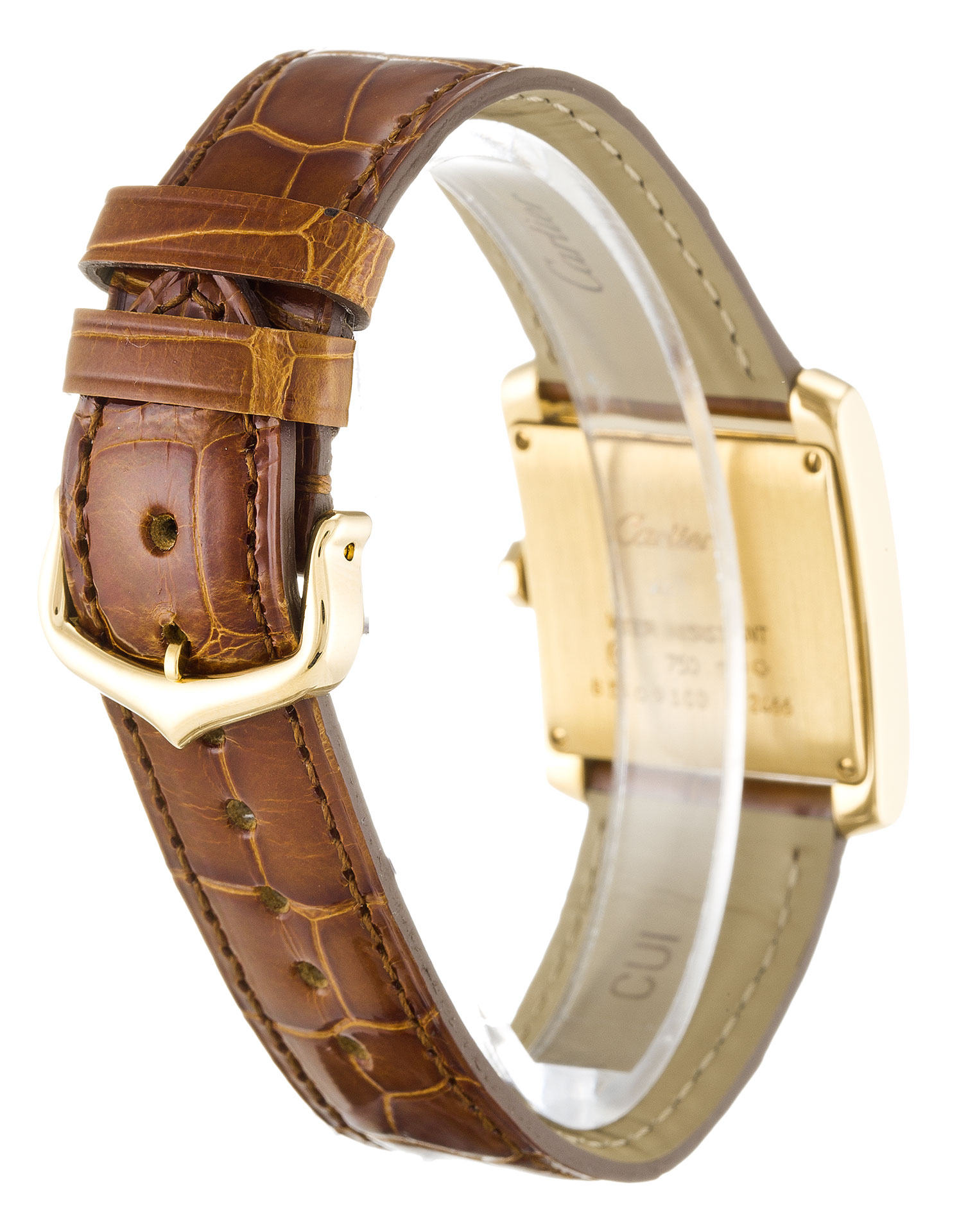 Cartier Tank Francaise W5001456 Replica Watch, Quartz, 31 MM Yellow Gold Case, Silver Roman Numeral