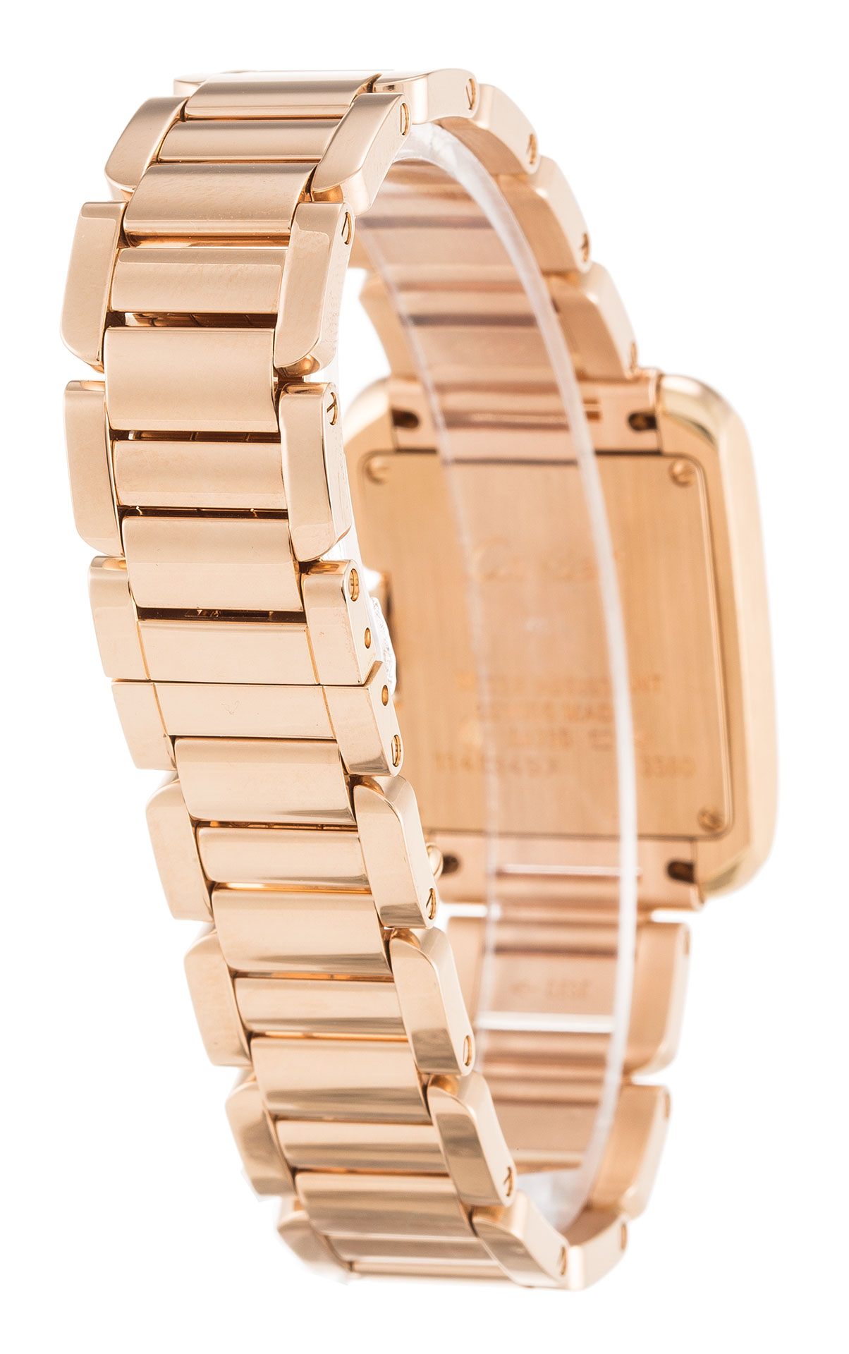 Cartier Tank Anglaise W5310013, Quartz, 23 MM Rose Gold Case, Silver Roman Numeral Dial, Ladies
