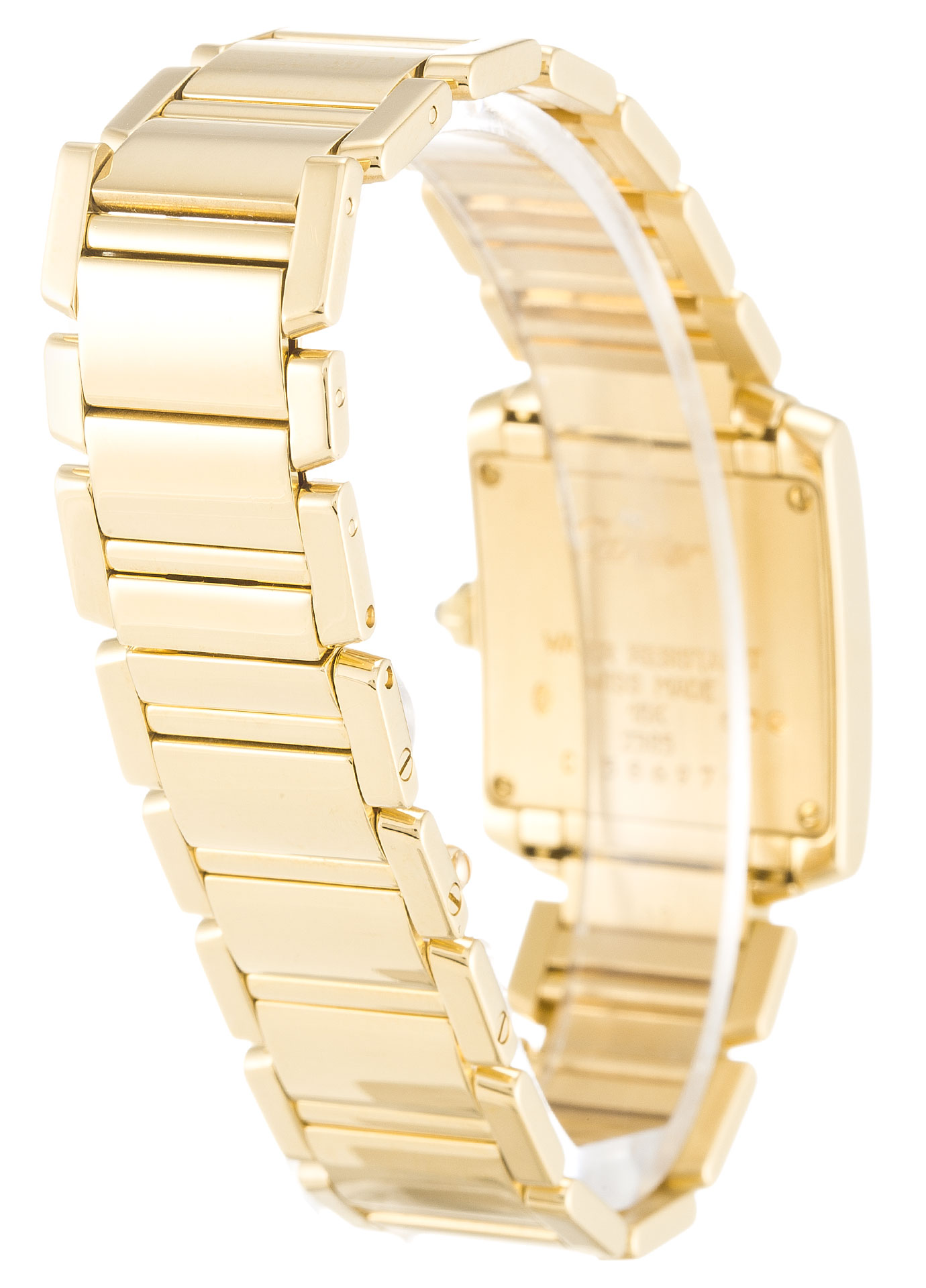 Cartier Tank Francaise W50002N2 Quartz Silver Roman Numeral 19MM Gold Watch, Automatic Replica Watch