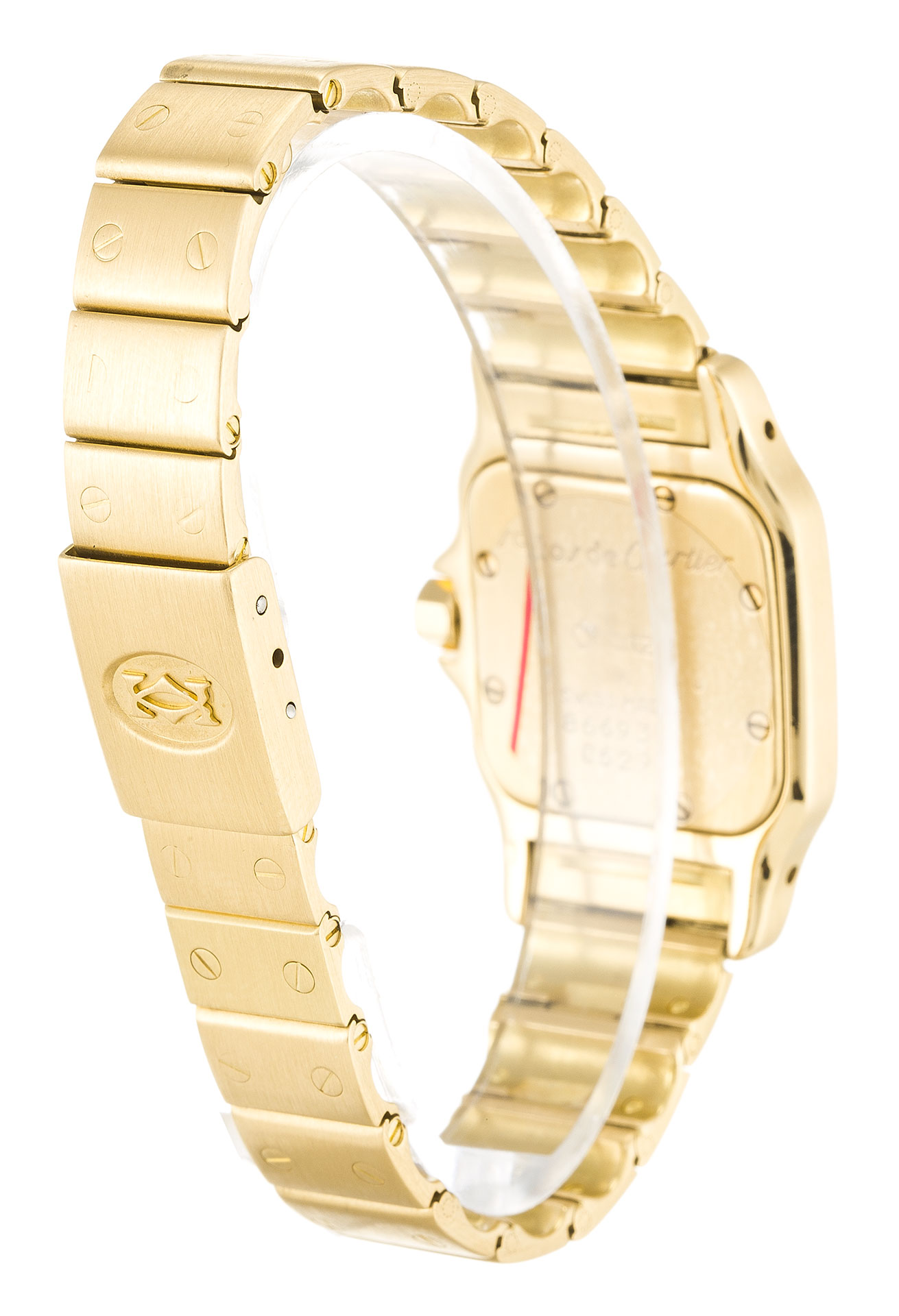 Cartier Santos W20010C5, Quartz, 23mm Yellow Gold, White Roman Numeral, Ladies Replica Watch