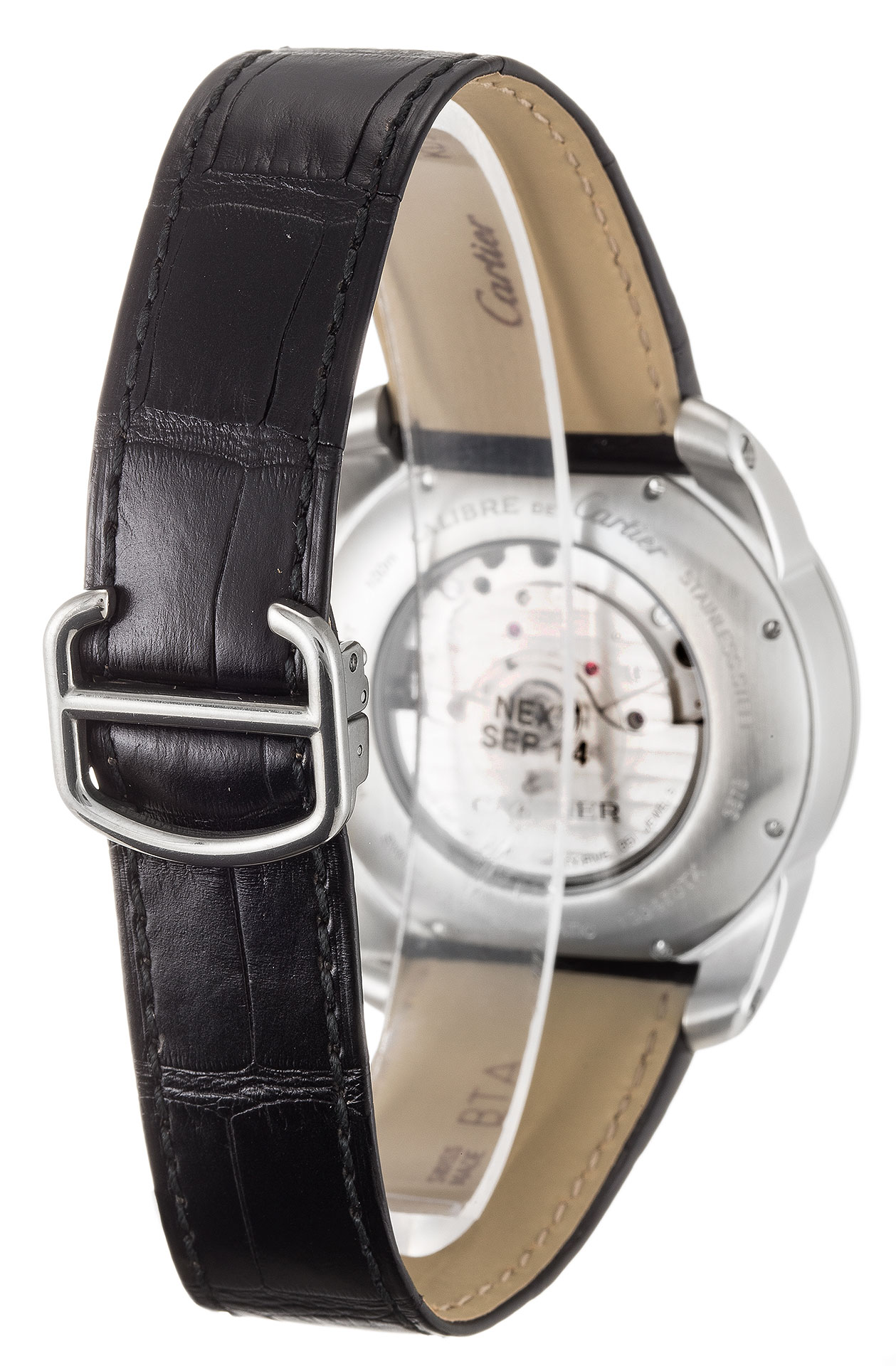 Cartier Calibre de Cartier W7100046 Replica Watch, Automatic, Silver Roman Numeral Dial, Steel