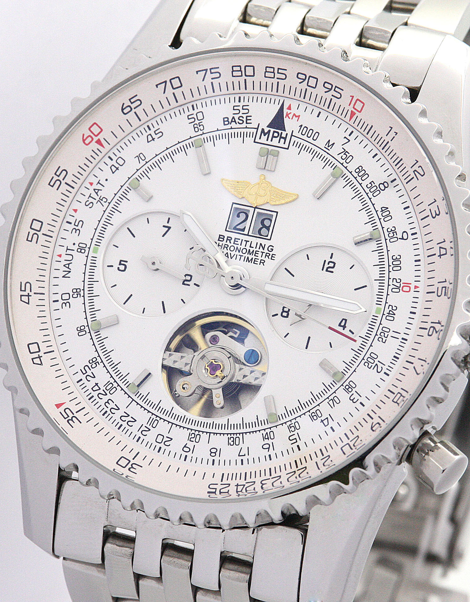 Breitling Navitimer World A24322 - Automatic Watch - Mens - Quartz - 46 MM Steel Case