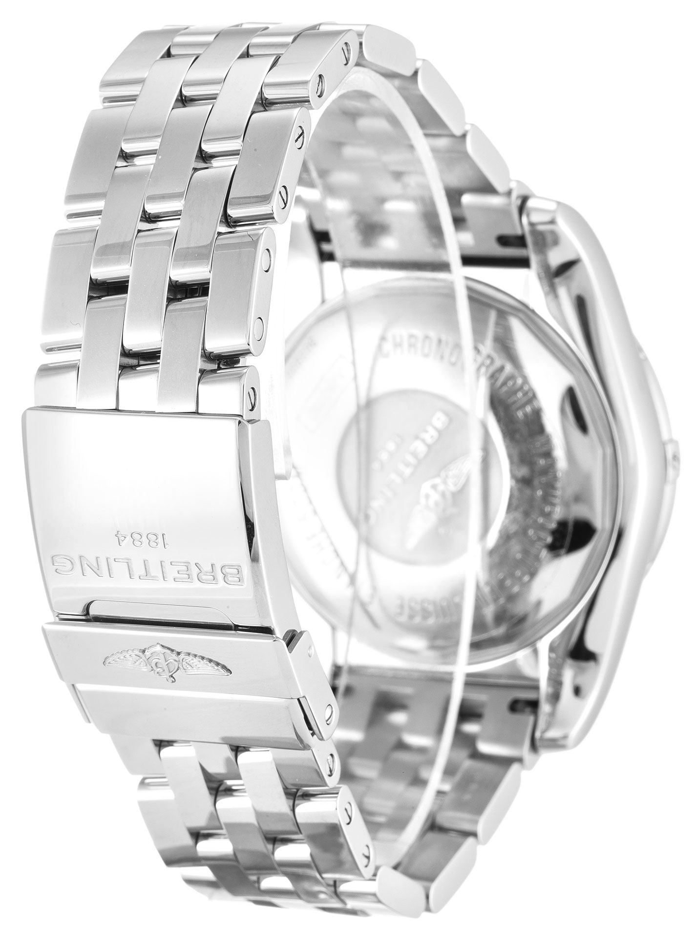 Breitling Chronomat 44 AB0110 Replica Watch, Automatic, Silver Baton Dial, Steel Case | Mens