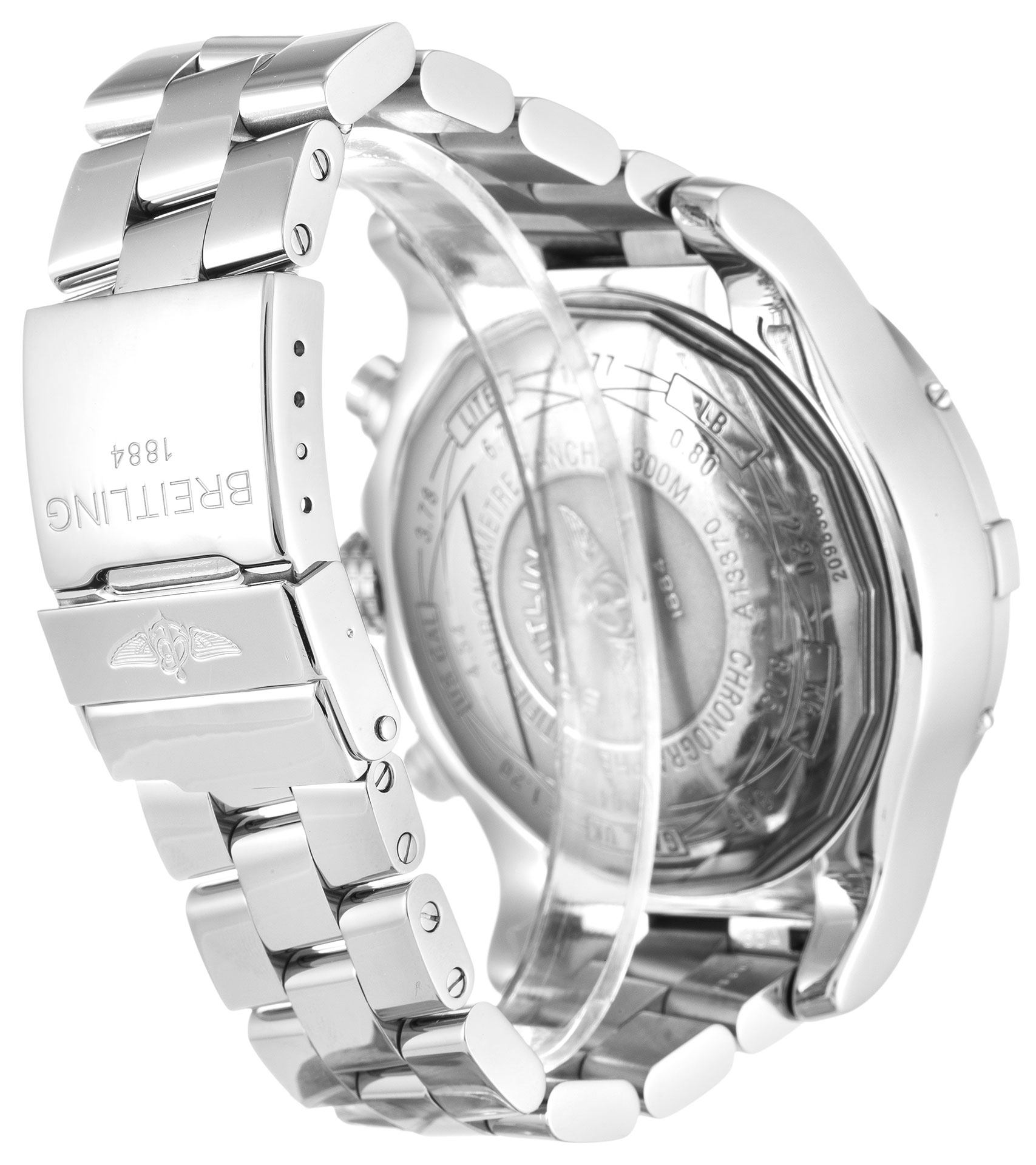 Breitling Super Avenger A13370 Replica Watch, Quartz, 48.4MM Steel Case, Diamond Set, White Arabic