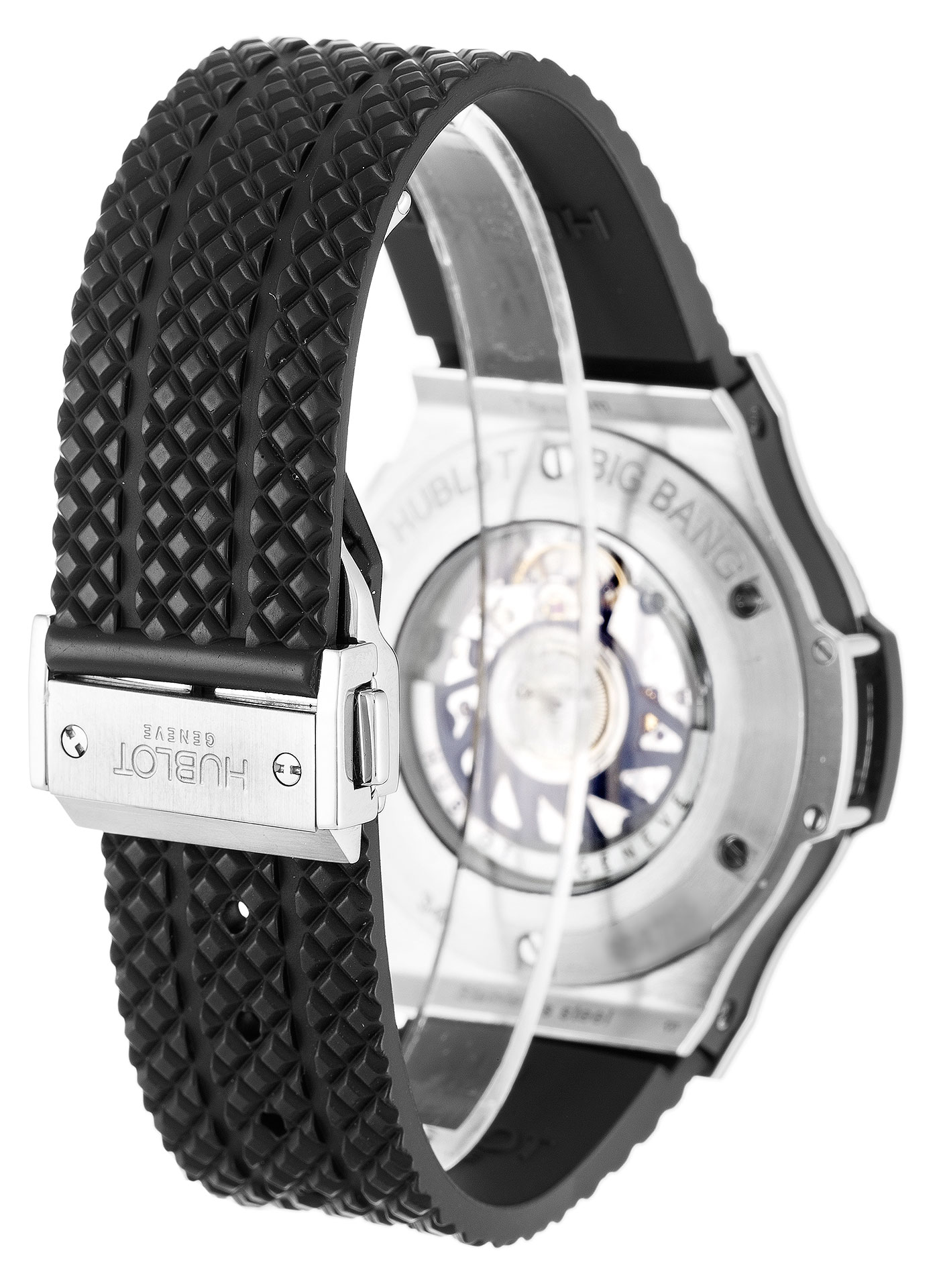 Hublot 41mm 342.SB.131.RX Automatic Carbon Steel Case Rubber Bracelet Carbon Dial Mens Watch