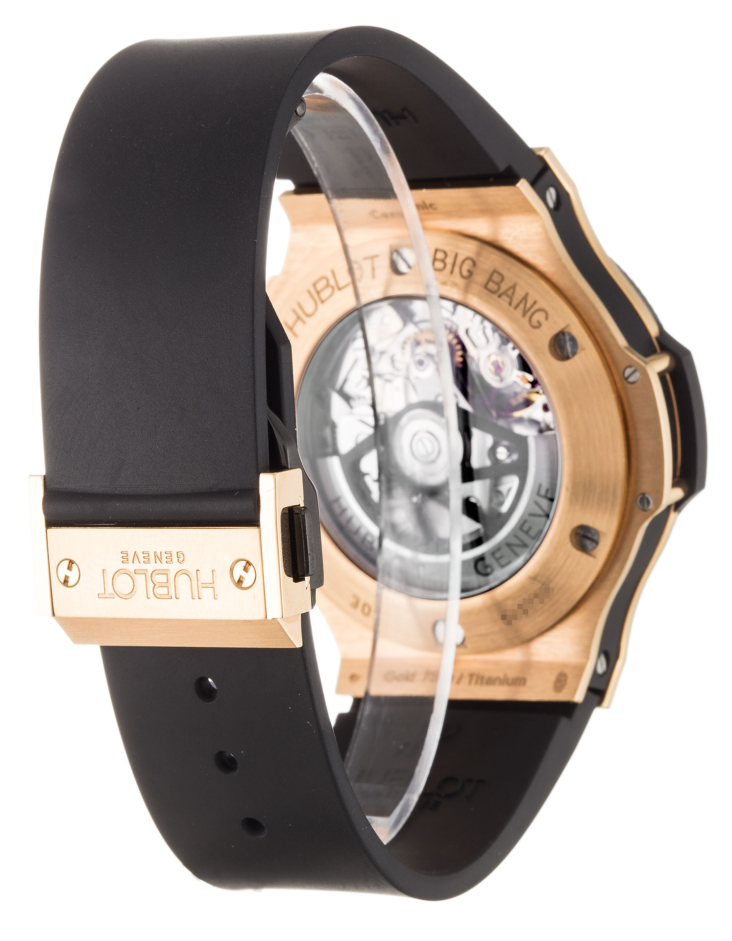 Hublot 301.PB.131.RX 44mm Automatic Steel Replica Watch | Quartz | Mens | Gold | Rubber Black