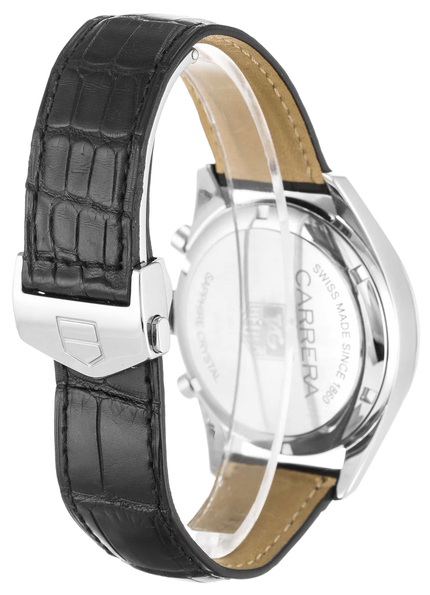 Tag Heuer Carrera CV2111.FC6180 - Automatic - 37 MM Steel Case - Black Baton Dial - Mens Replica