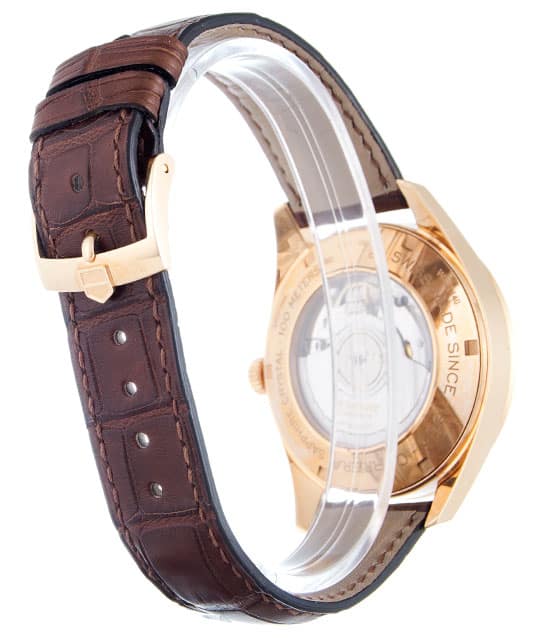 Tag Heuer Carrera WAS2140.FC8176 Automatic Mens Watch, 39MM Rose Gold Case, Alligator Brown Band