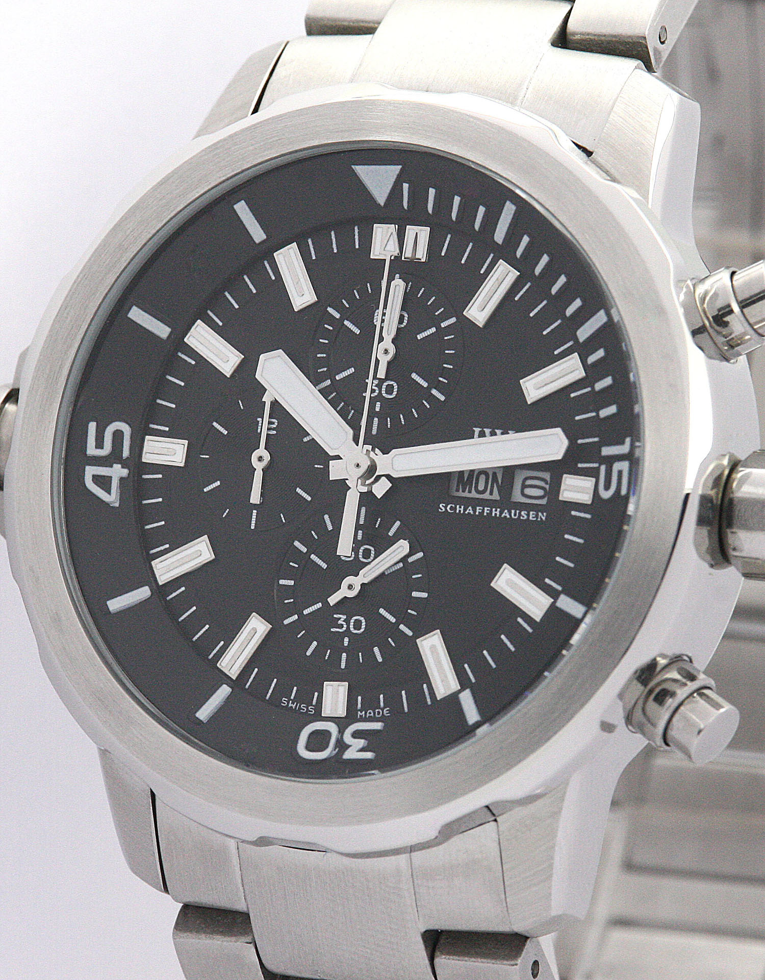 IWC Aquatimer IW376801 Replica Watch, Mens Quartzv, 46mm Steel Case, Black Dial, Water Resistant