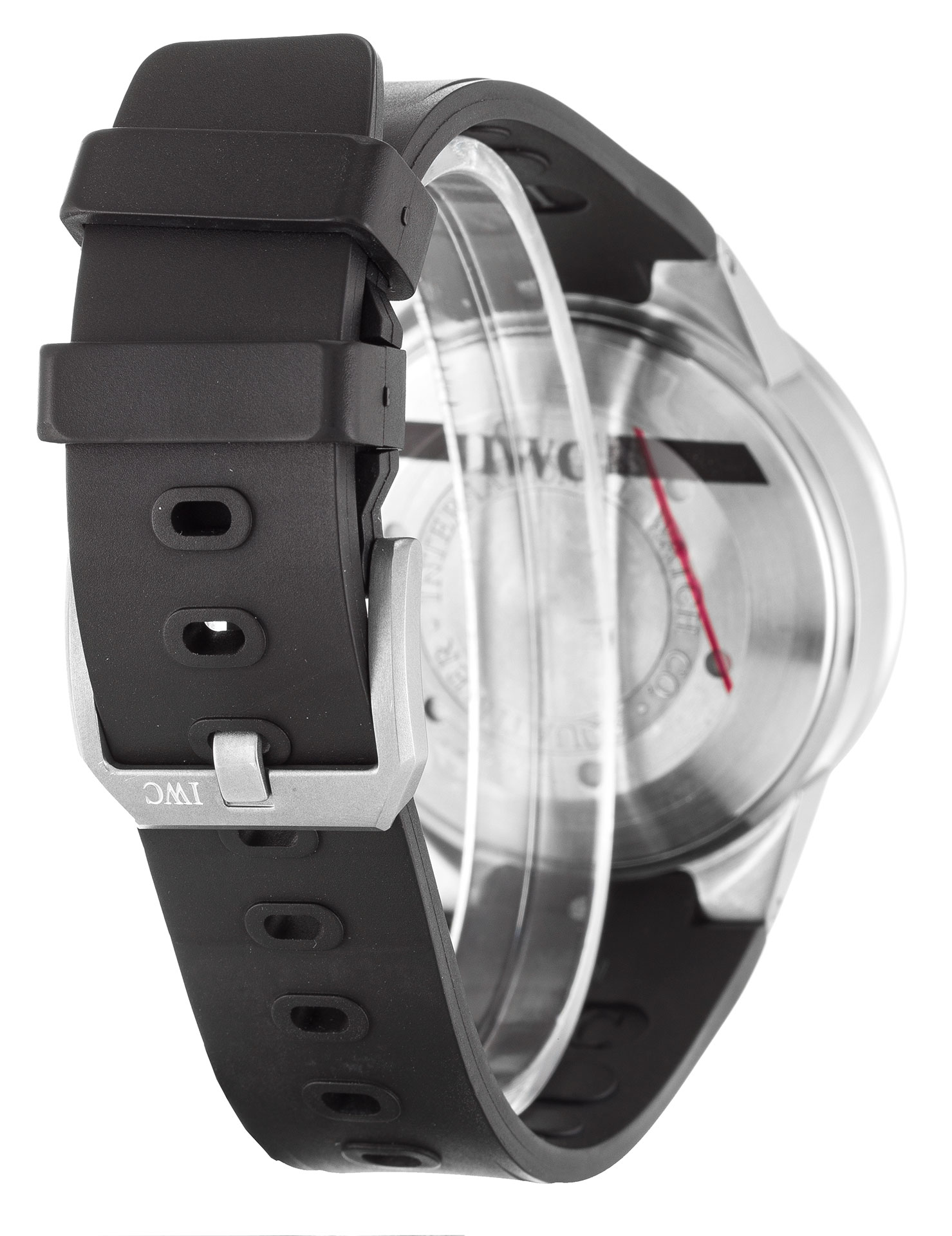 IWC Aquatimer IW371933 Automatic Watch, 42MM Steel Case, Black Baton Dial, Rubber Strap, Water