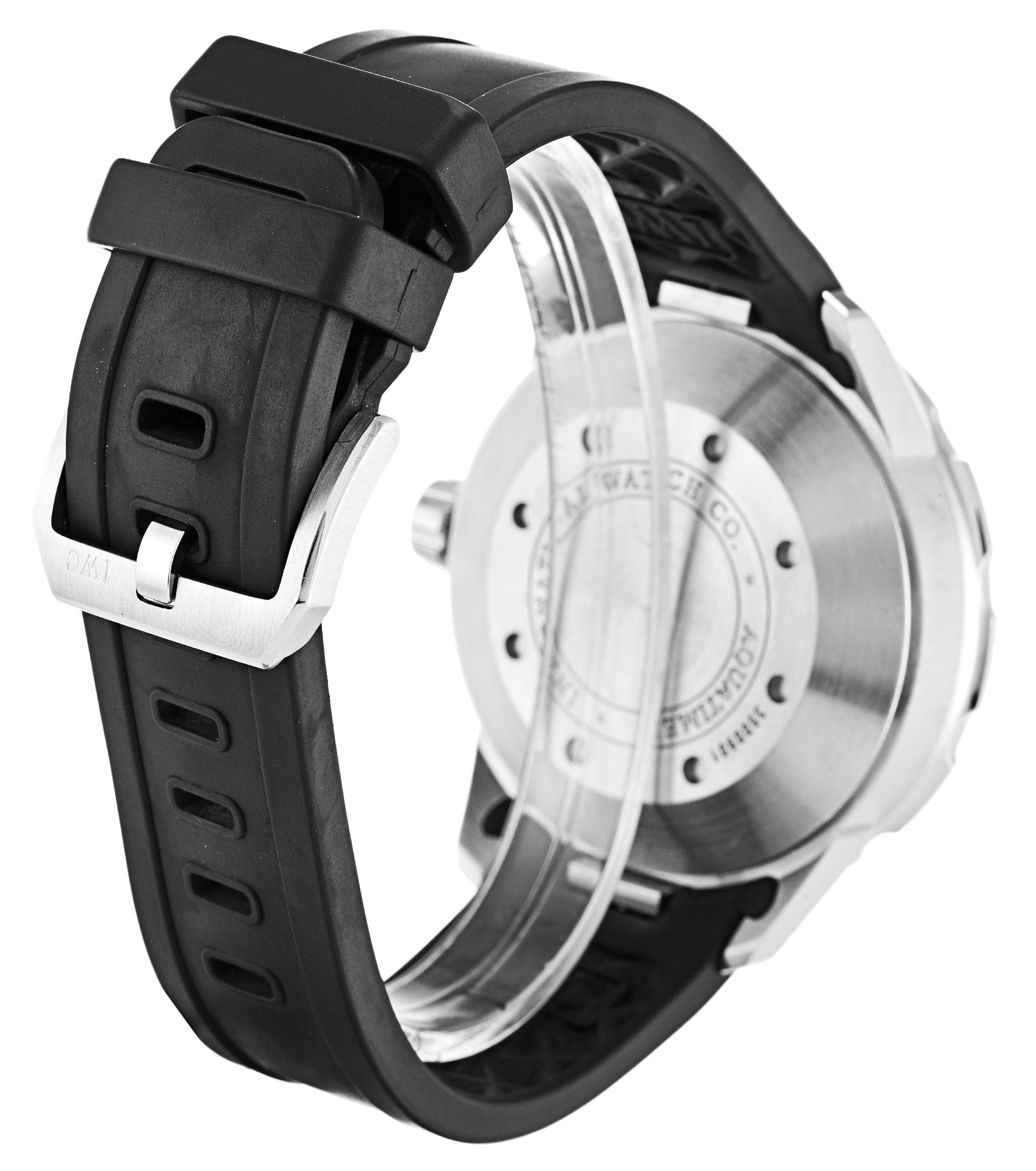 IWC Aquatimer IW356802 Mens Automatic 44mm Steel Case Rubber Black Baton Dial Water Resistant