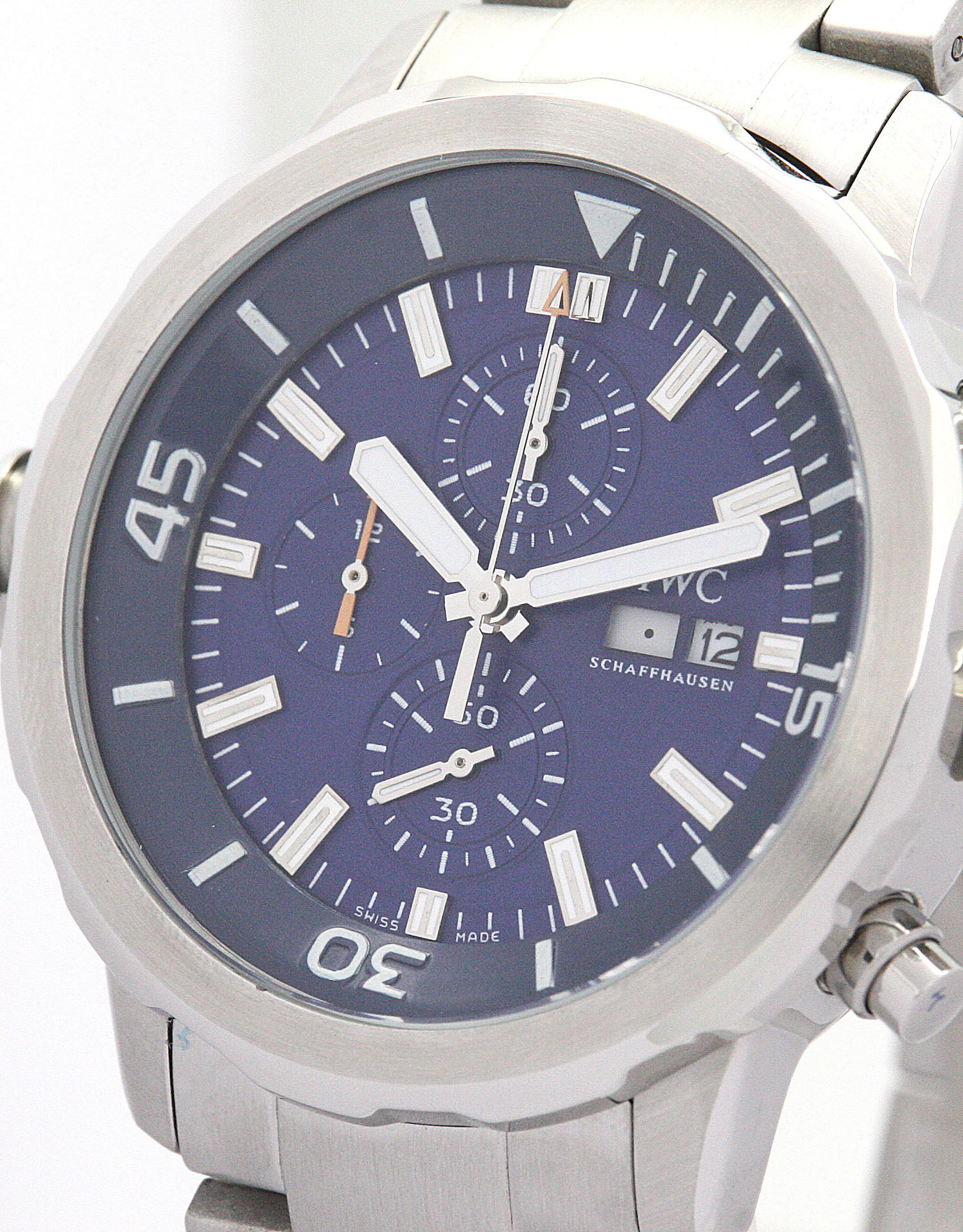 IWC IW376801 Aquatimer Replica Watch, 46MM Steel Case, Blue Dial