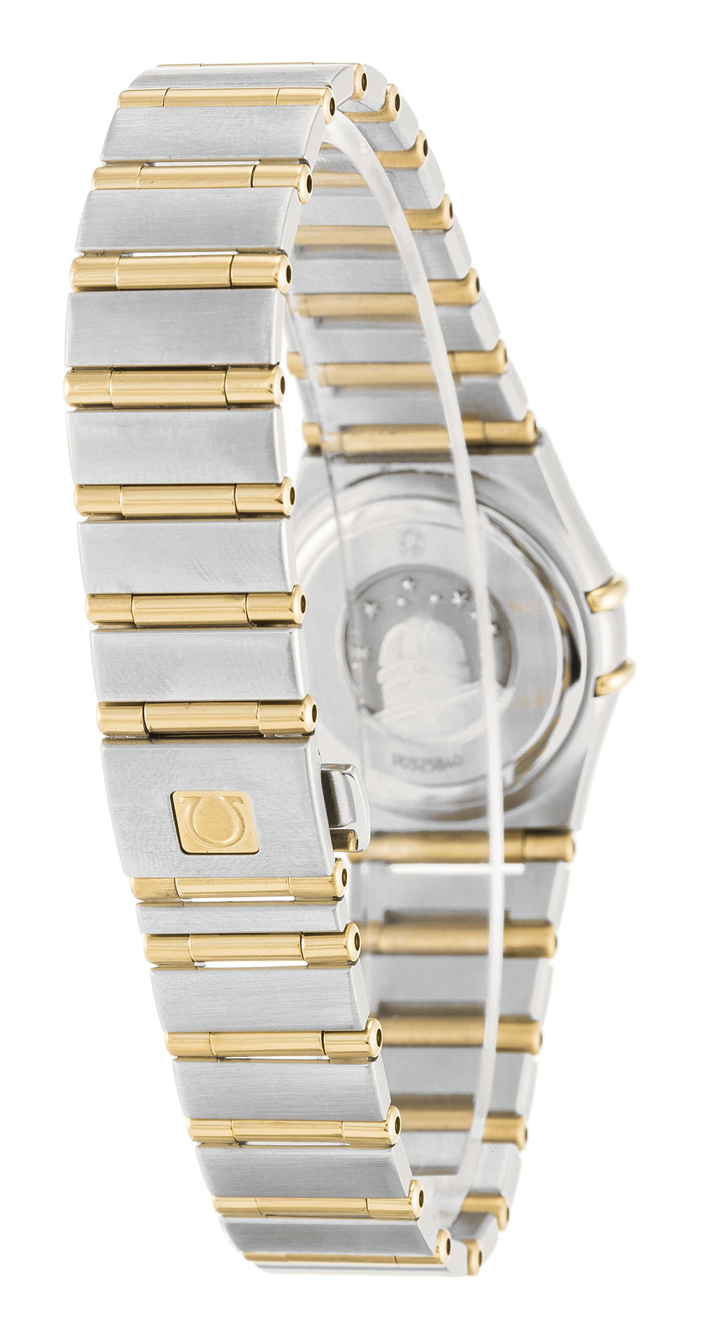 Omega Constellation Mini 1267.15.00 Ladies Replica Watch, 22.5 MM Steel & Yellow Gold Set with