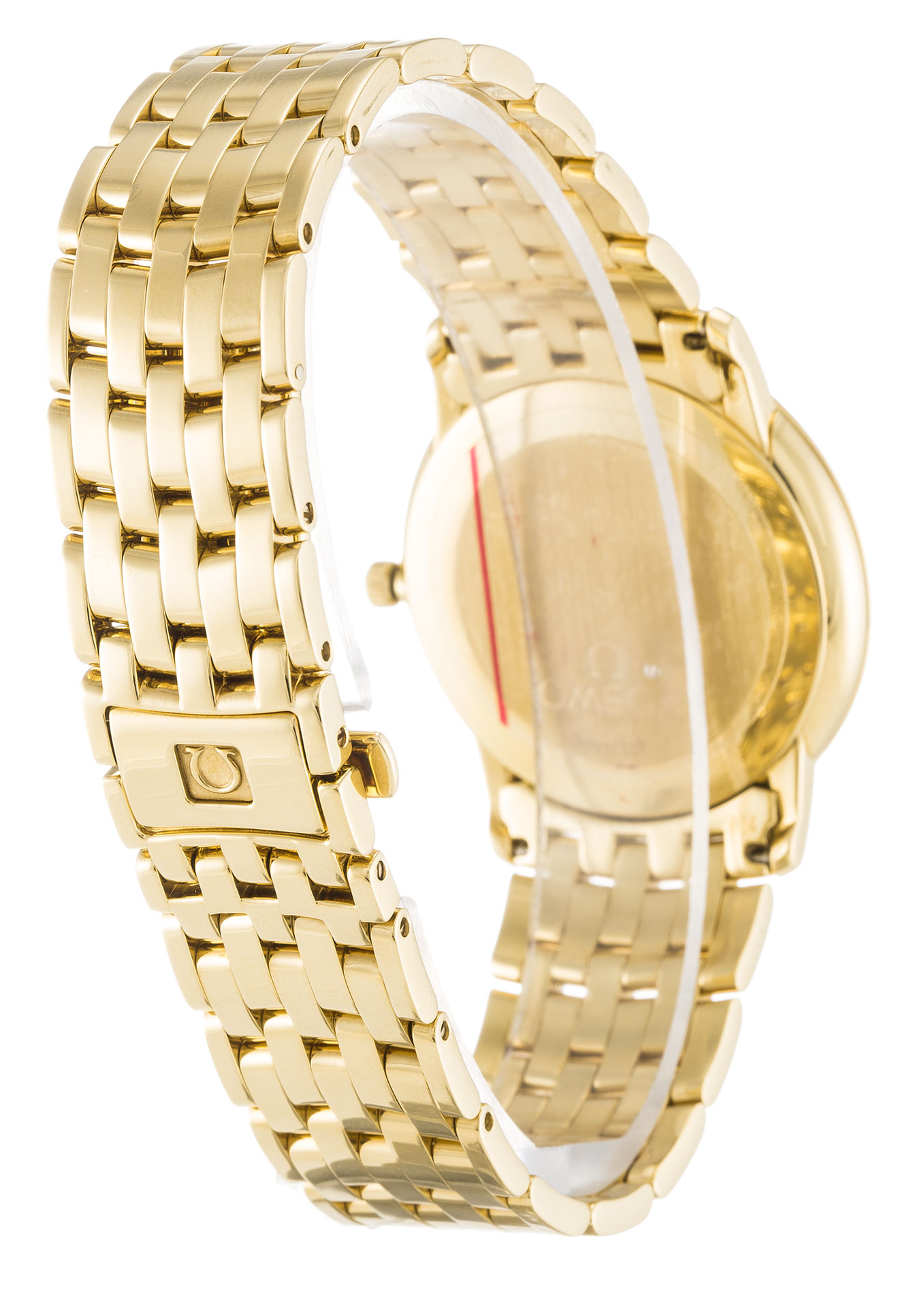 Omega De Ville Prestige 4110.31.00 - Mens Quartz Watch - 34.4mm Yellow Gold - Silver Dial - Water