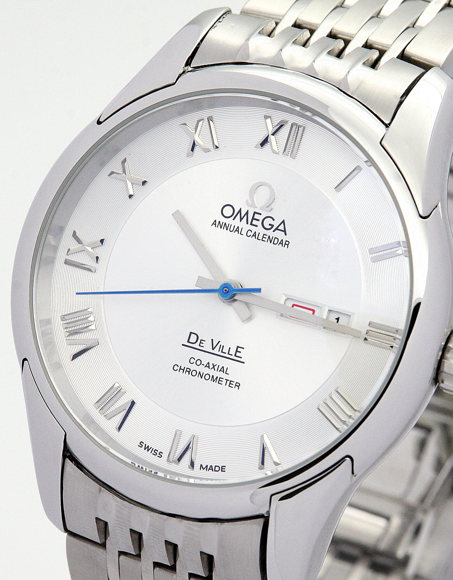 Omega De Ville Hour Vision Mens Automatic Silver Baton Steel Case 41mm Replica Watch