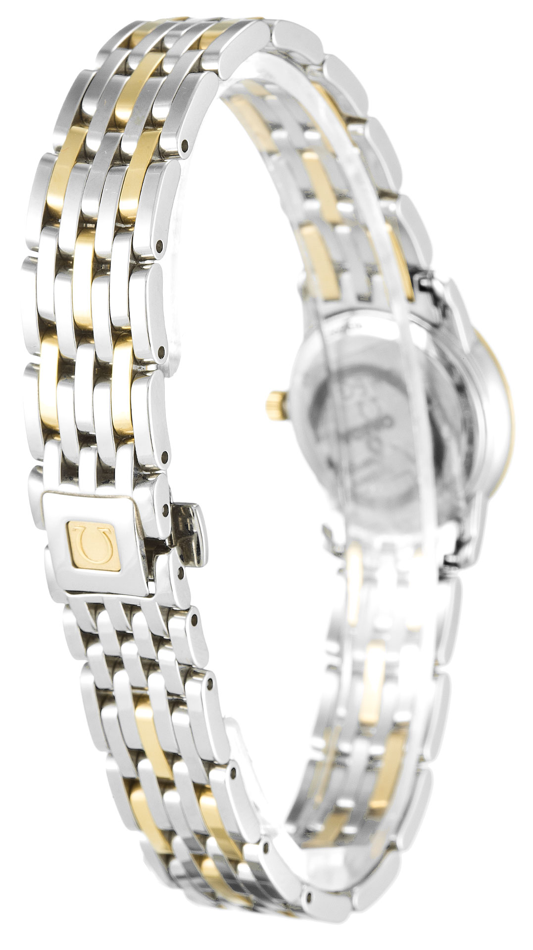 Omega De Ville Prestige Ladies 4375.75.00 Quartz 22MM Yellow Gold Diamond Set Replica Watch