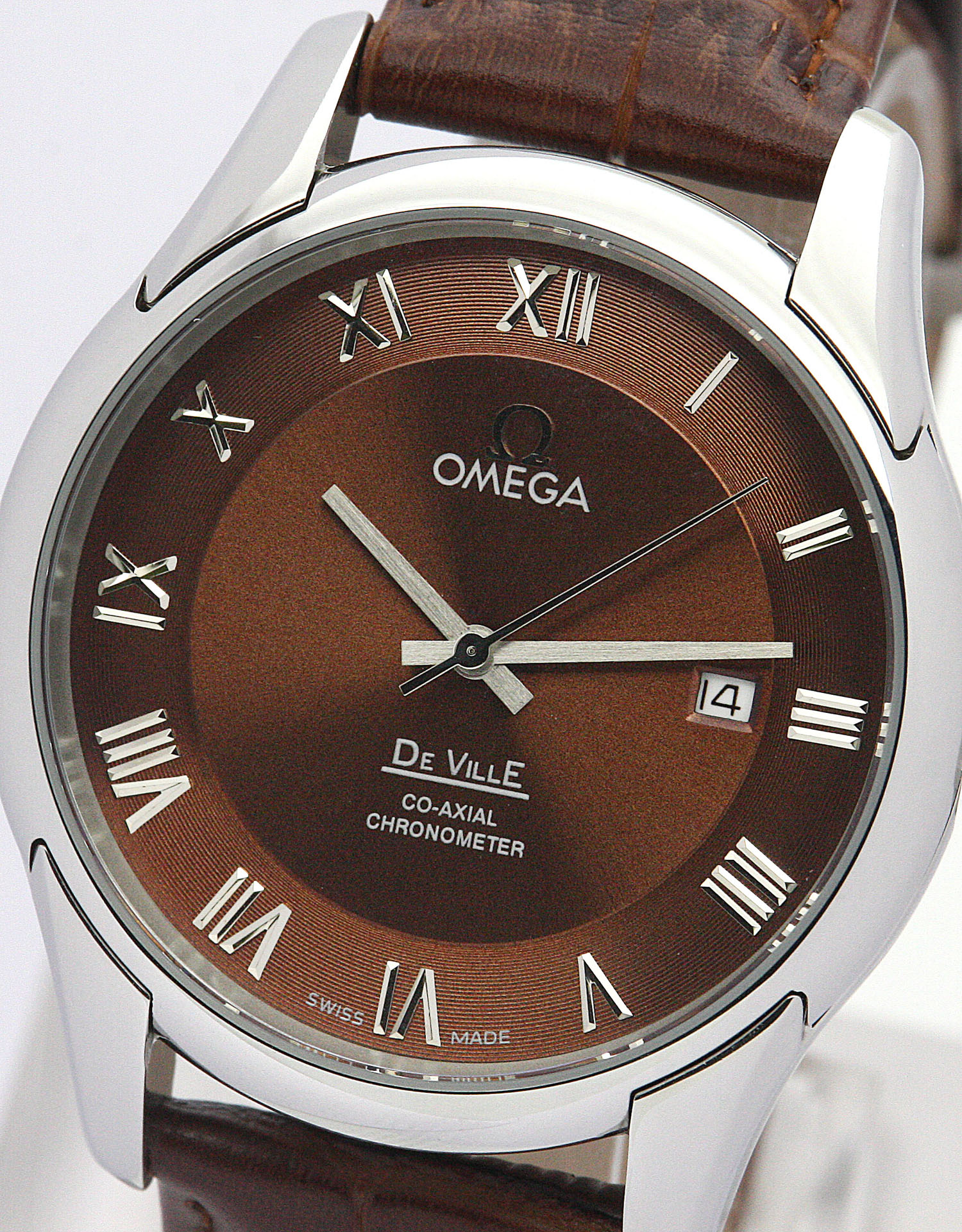 -OMEGA-DE-VILLE-HOUR-VISION-41MM-STEEL-BROWN-BATON-REPLICA-WATCH