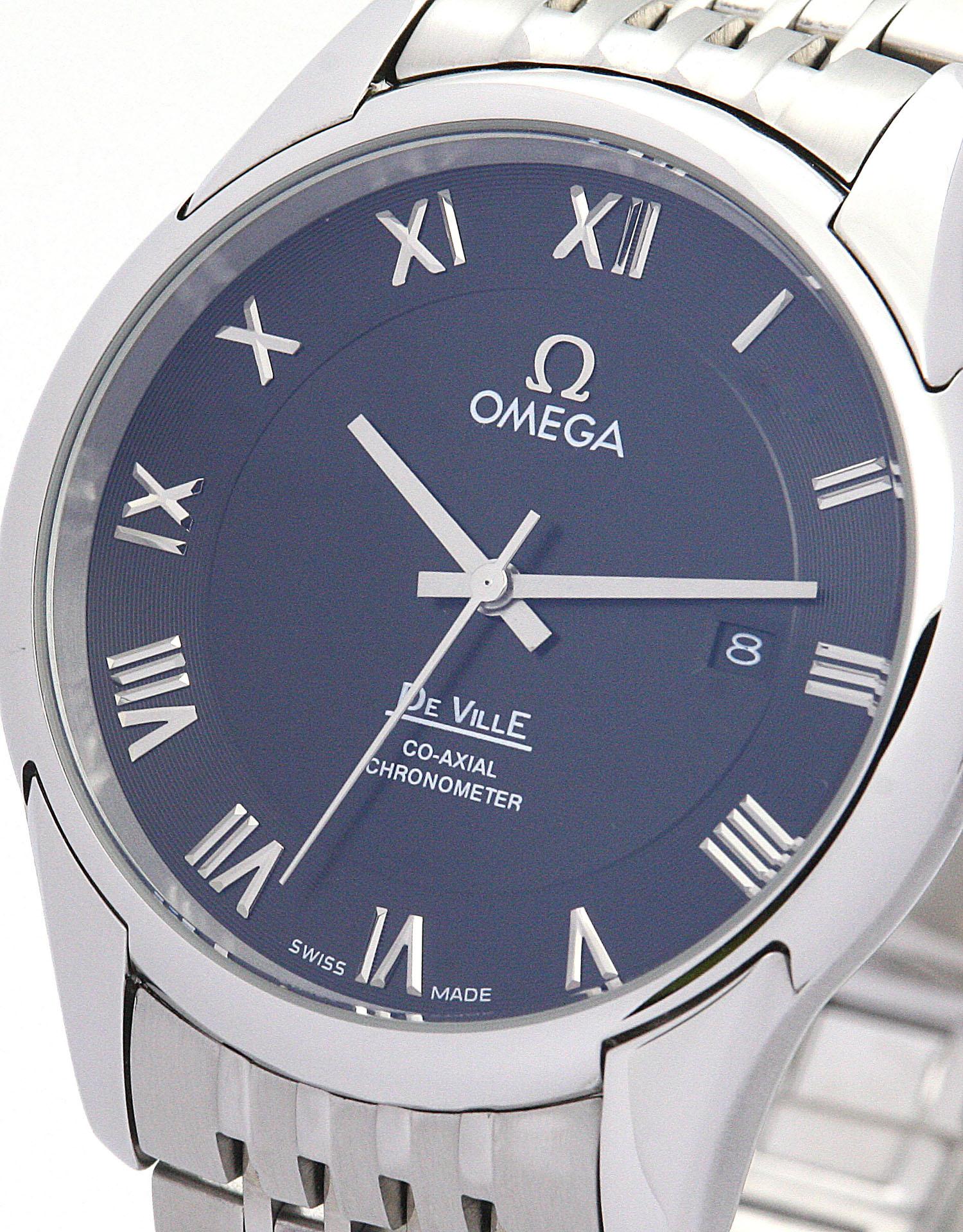 Omega De Ville Hour Vision Mens Automatic Co-Axial 41MM Steel Case Baton Dial 43133412121001