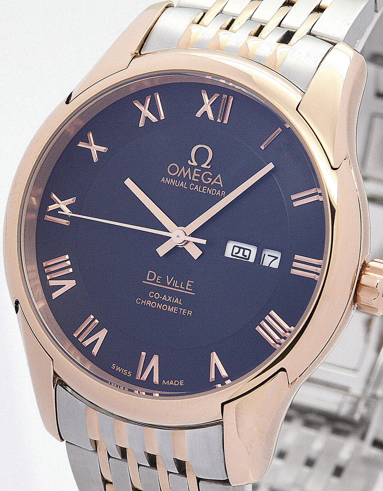 Omega De Ville Hour Vision 431.33.41.21.01.001 Automatic Black Dial Replica Watch