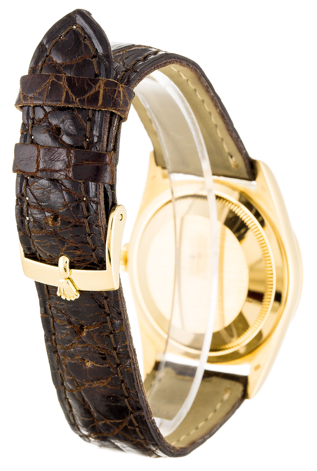 Rolex Datejust 16238 Mens Automatic Watch, 36mm Yellow Gold Case, Champagne Baton Dial