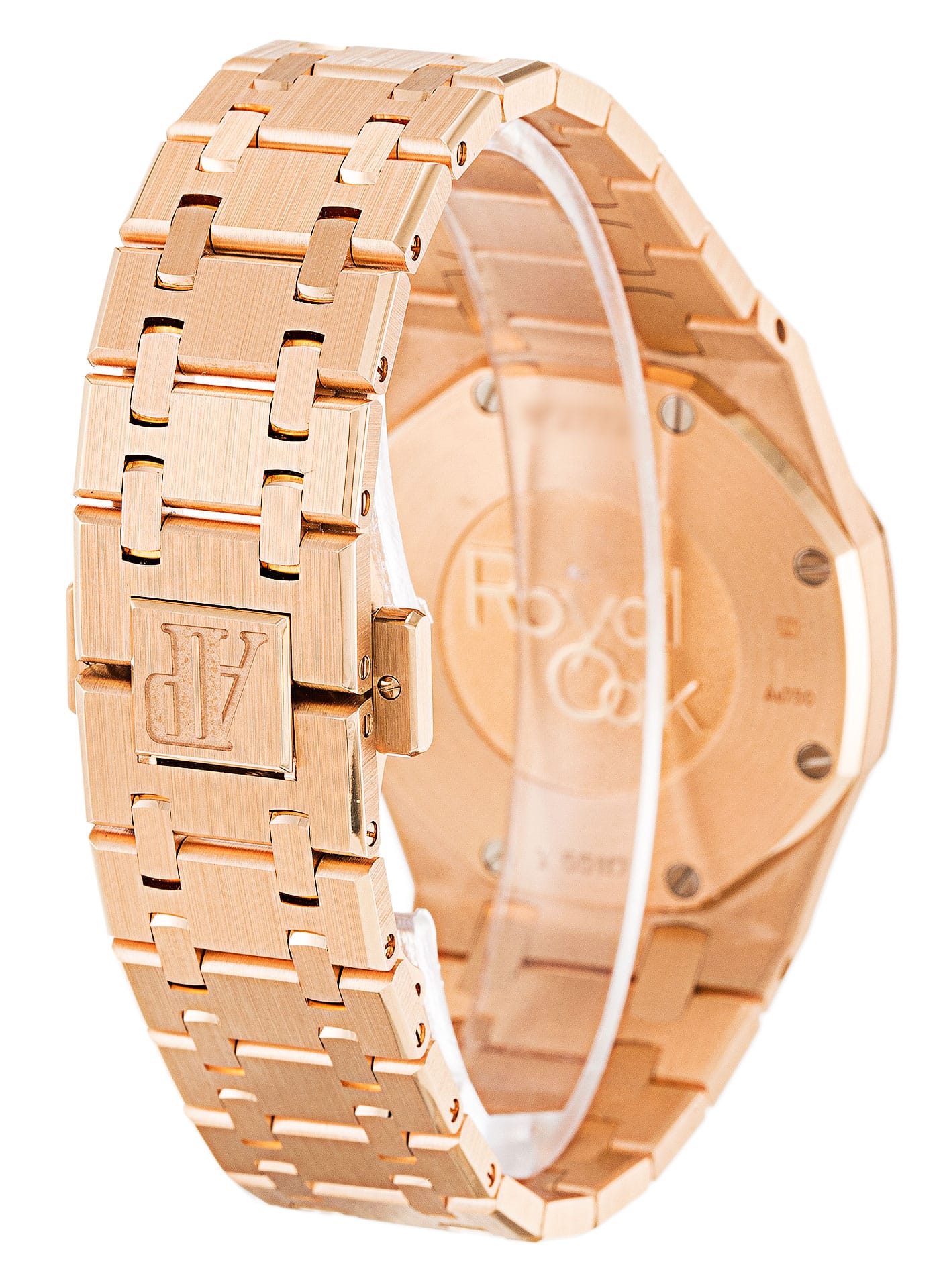 Audemars Piguet RO 67651OR.ZZ.1261OR.01 Ladies Automatic Watch, Rose Gold, Diamond Set Baton Dial