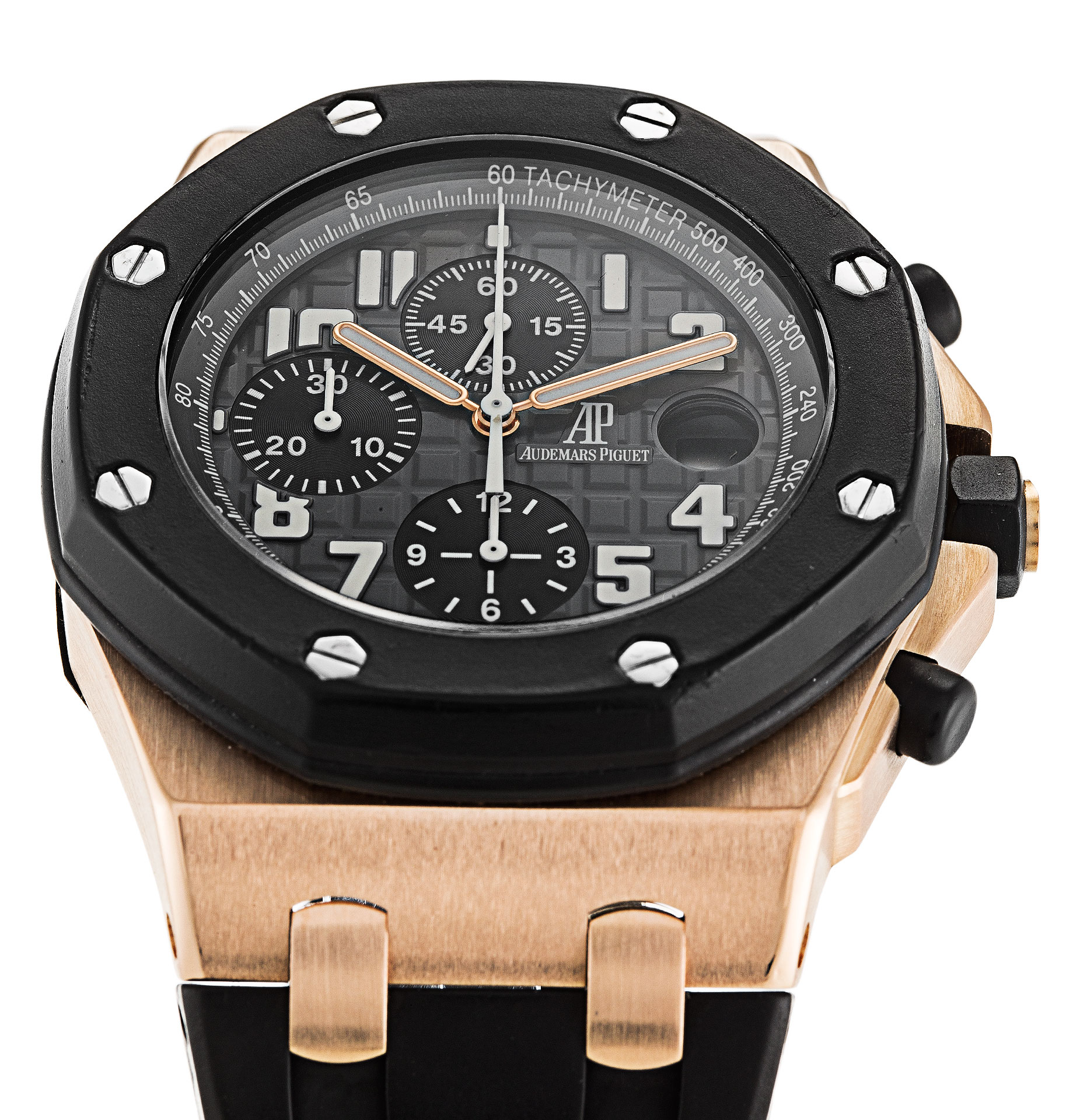Audemars Piguet RO Offshore 25940OK.OO.D002CA.01 | Quartz | 44mm Rose Gold | Rubber | Grey Arabic