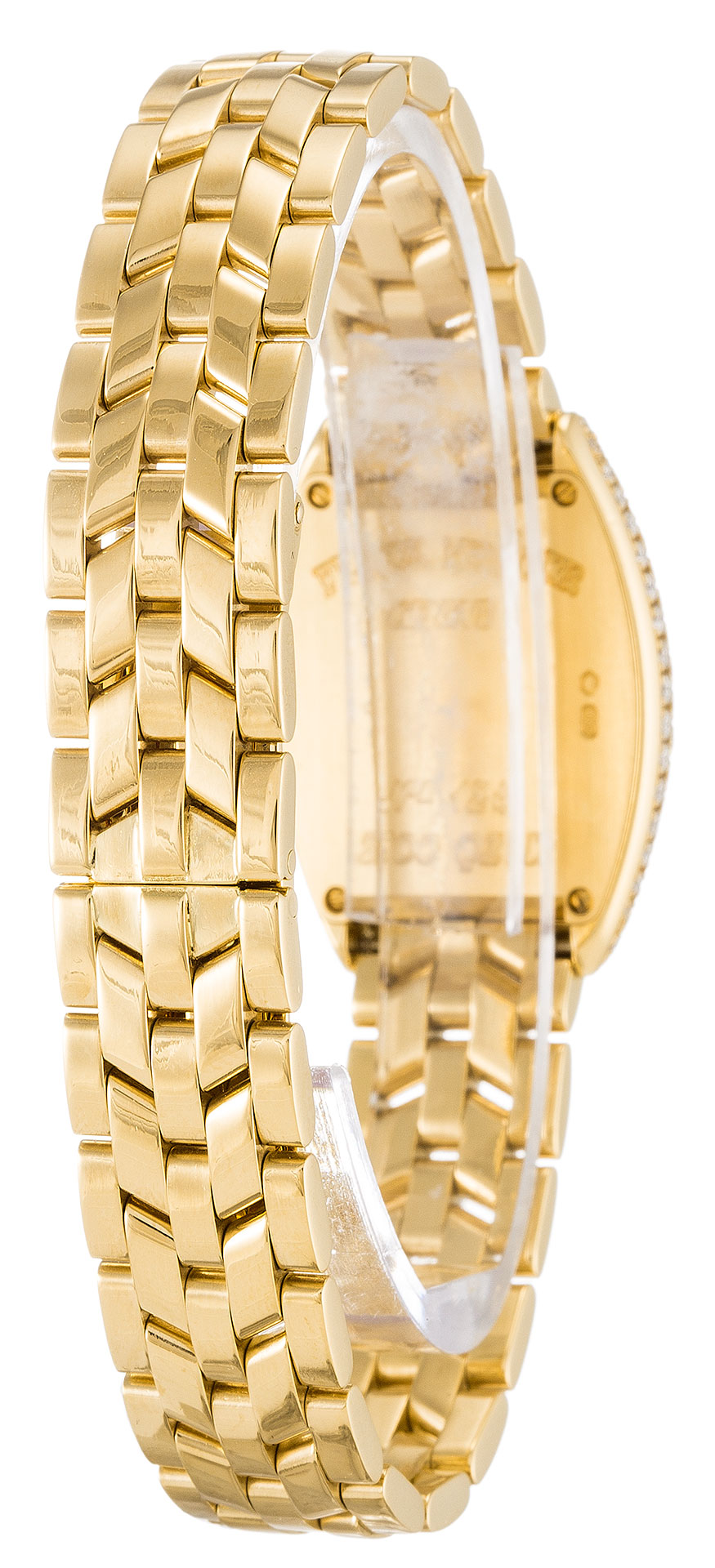 Franck Muller Cintr??e Curvex Replica Watch 2500QZD Auto Movt 19mm Yellow Gold Diamond Set Bracelet