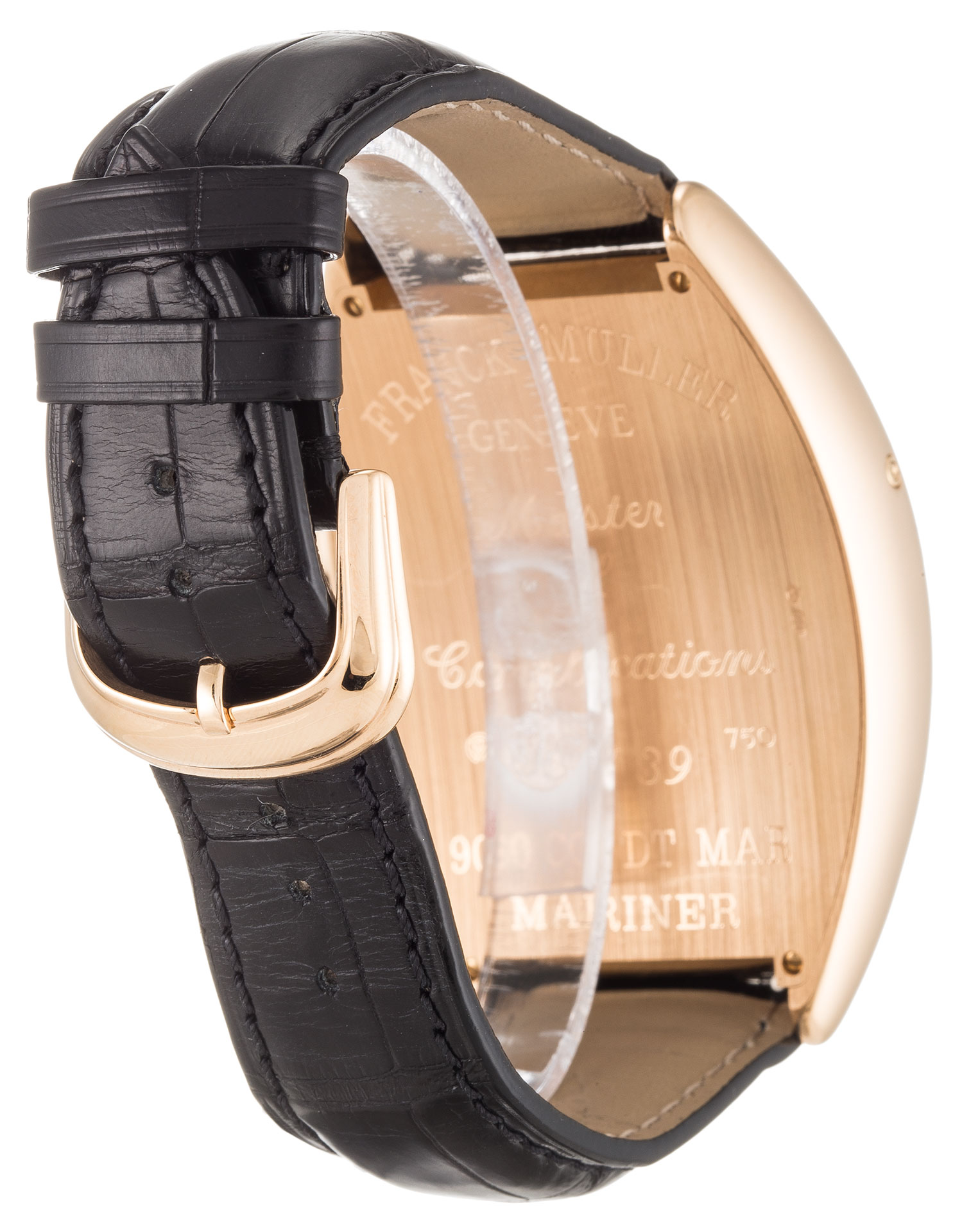 Franck Muller Mariner 9080 CC AT MAR Replica Watch, Automatic, Rose Gold & Black PVD Case, Baton