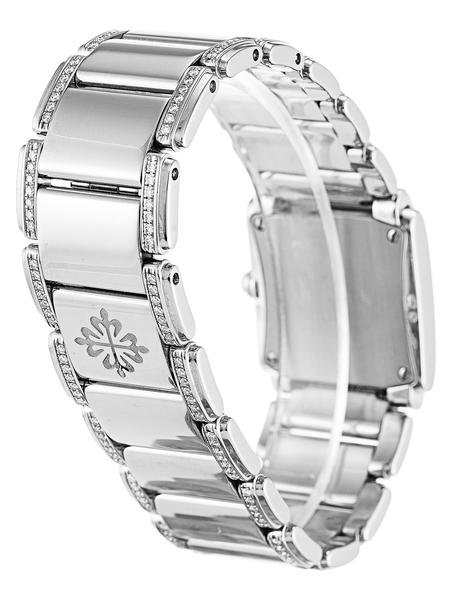 Patek Philippe Twenty-4 4908/310G | Ladies | Quartz | 22.8mm White Gold Diamond Set | Grey Diamond