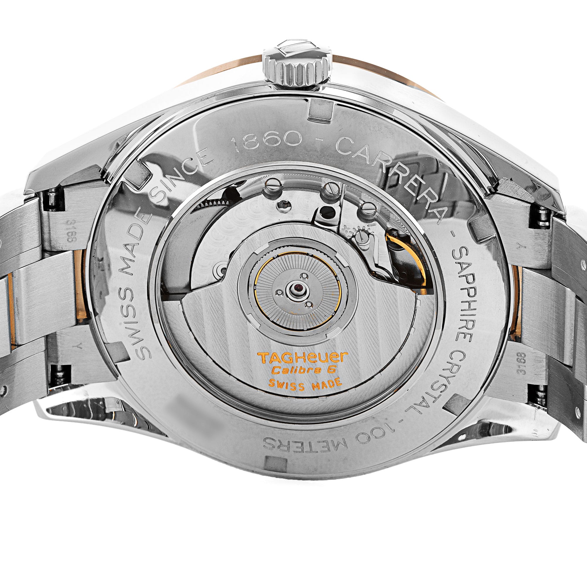 Tag Heuer Carrera WAS2151.BD0734 - Automatic Watch - 39mm Steel & Rose Gold Case - Unisex