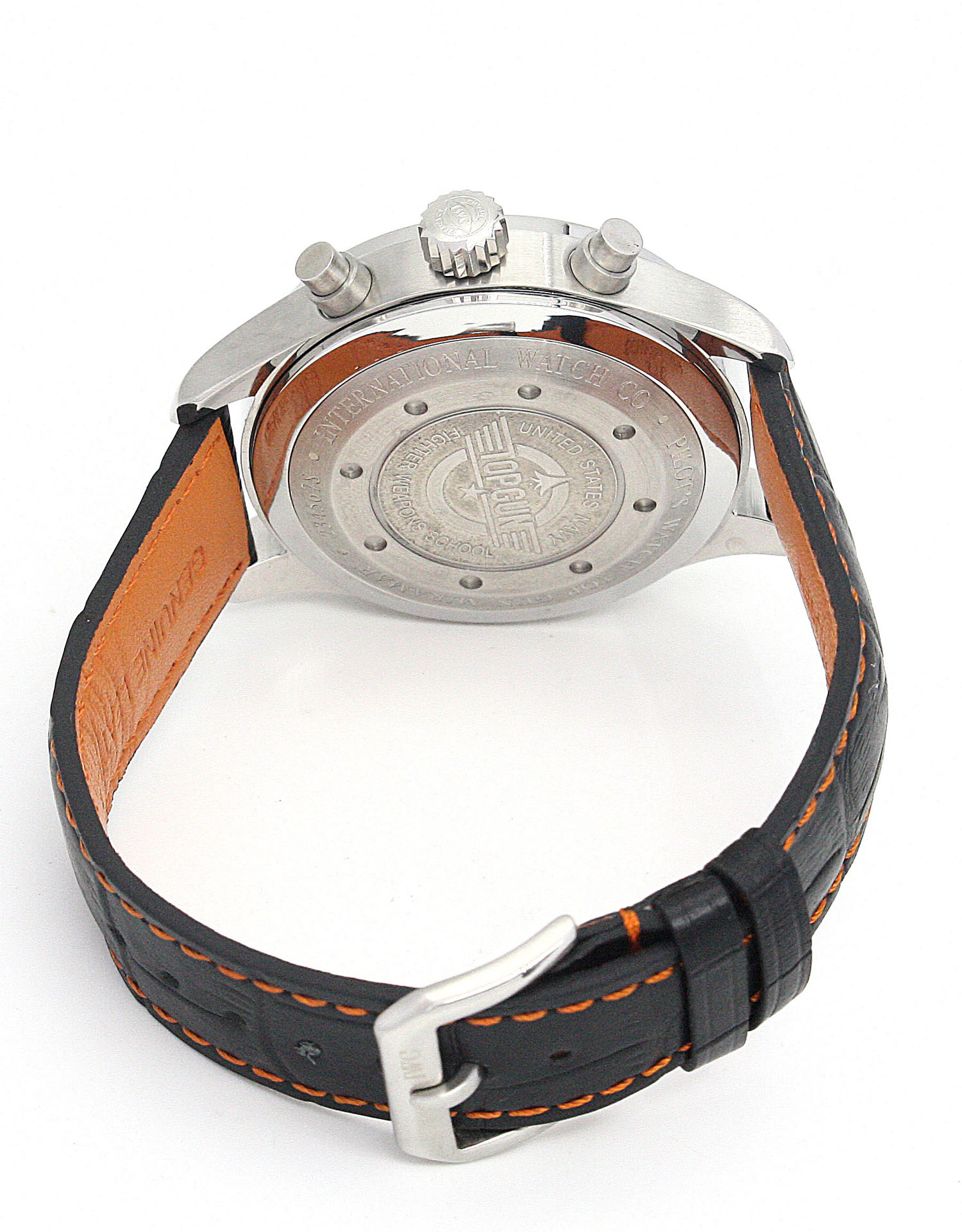 IWC Spitfire IW387802 Replica Watch, Automatic, 43mm Steel Case, Blue Dial, Mens, Alligator Black