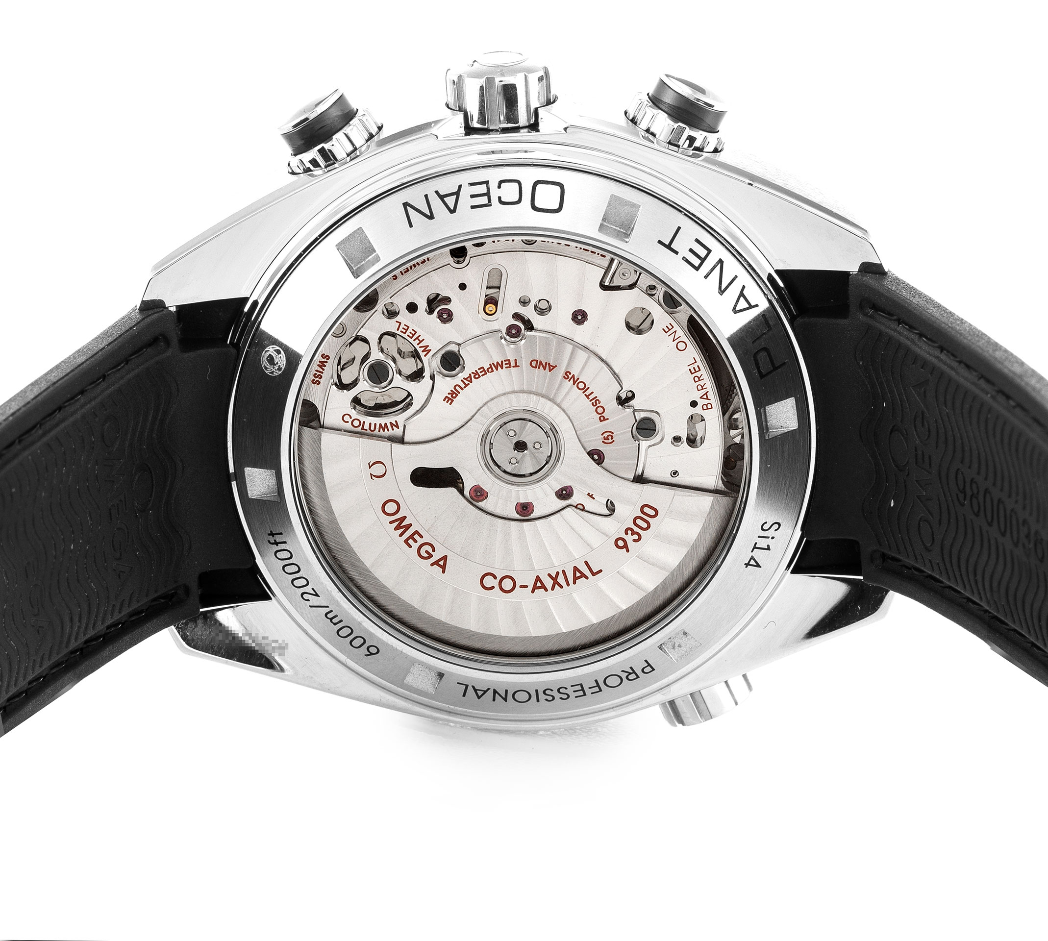 Omega Planet Ocean Replica Watch, Automatic Movement, 45.5mm Steel Case, Rubber Band, Black Baton