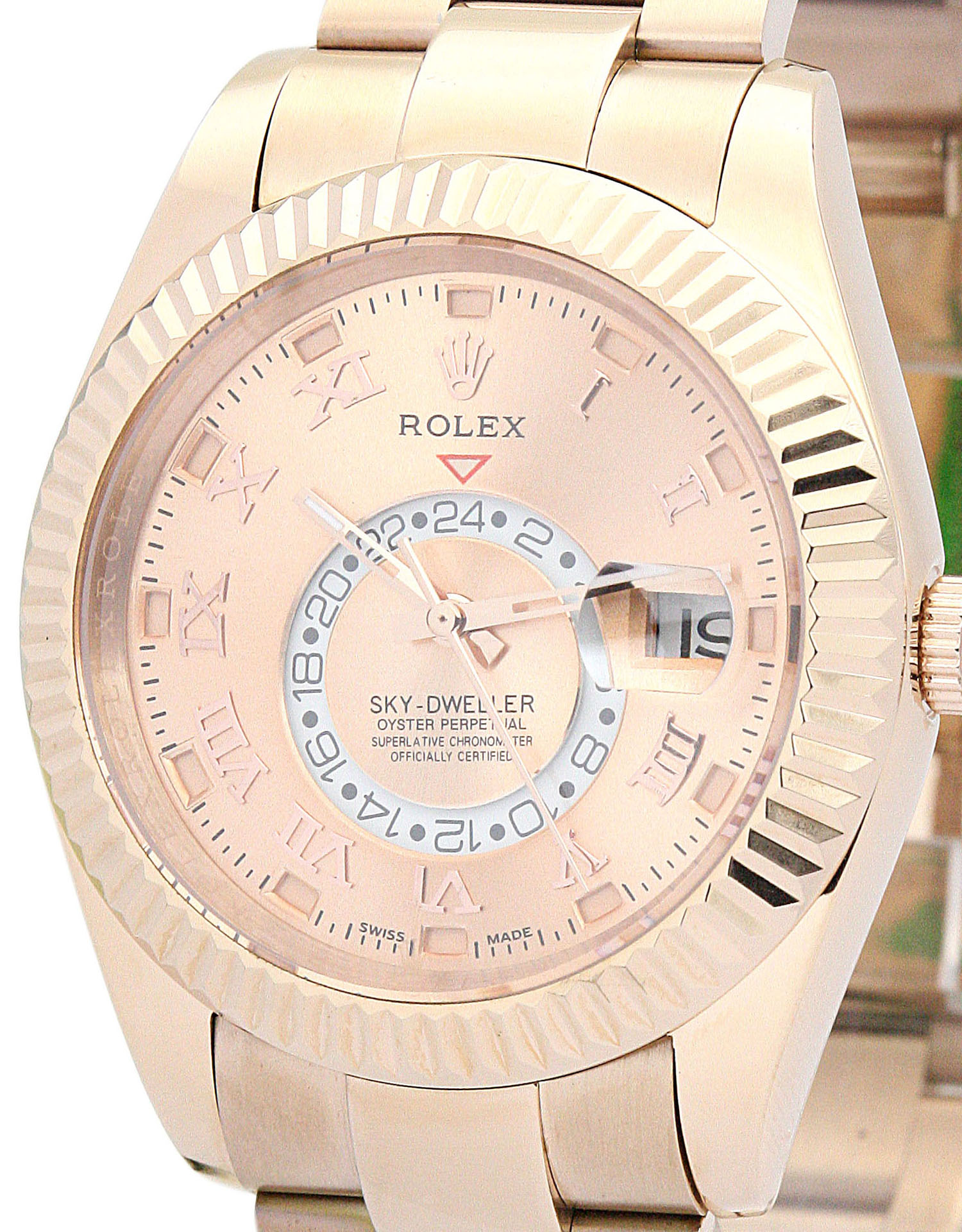 Rolex Sky-Dweller 326938 - Automatic - Rose Gold - 42mm - Champagne Arabic Dial - Replica Watch