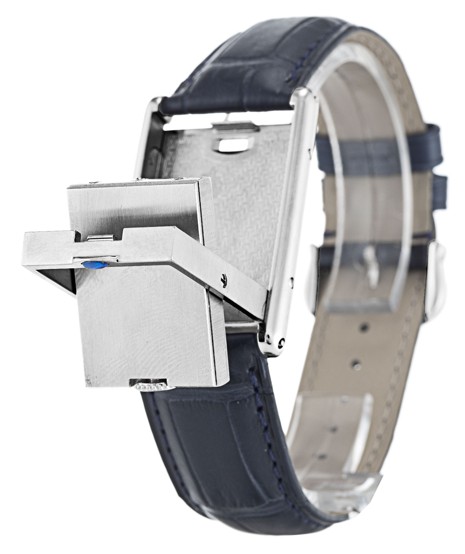 Cartier Tank Basculante W1011258 Replica Watch, Unisex, Quartz Movement, 23mm Steel Case, Silver